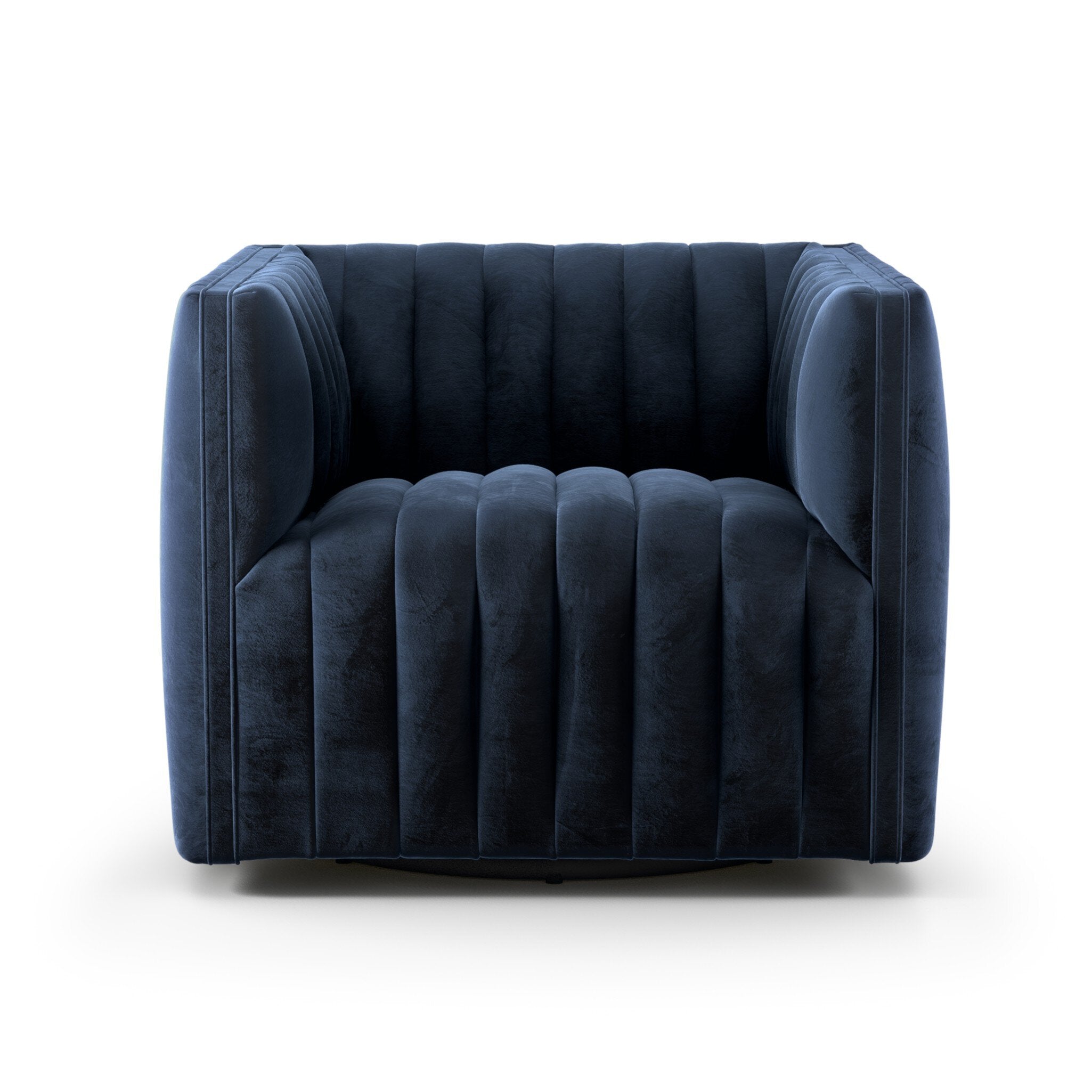 Four Hands Augustine Swivel Chair — Sapphire Navy