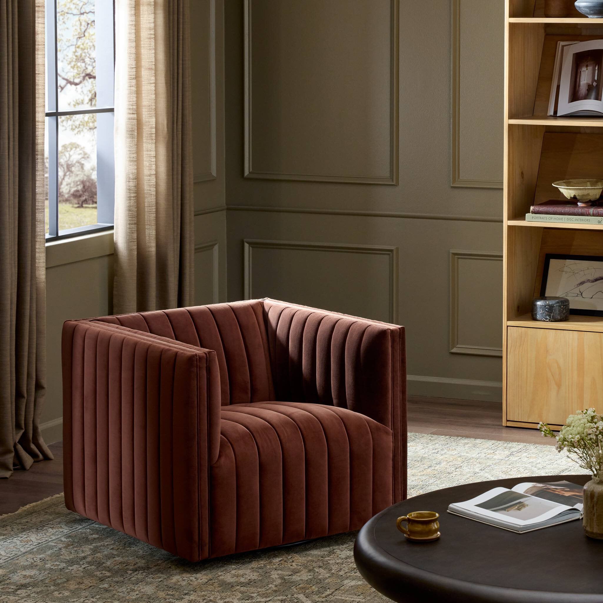 Four Hands Augustine Swivel Chair — Surrey Auburn