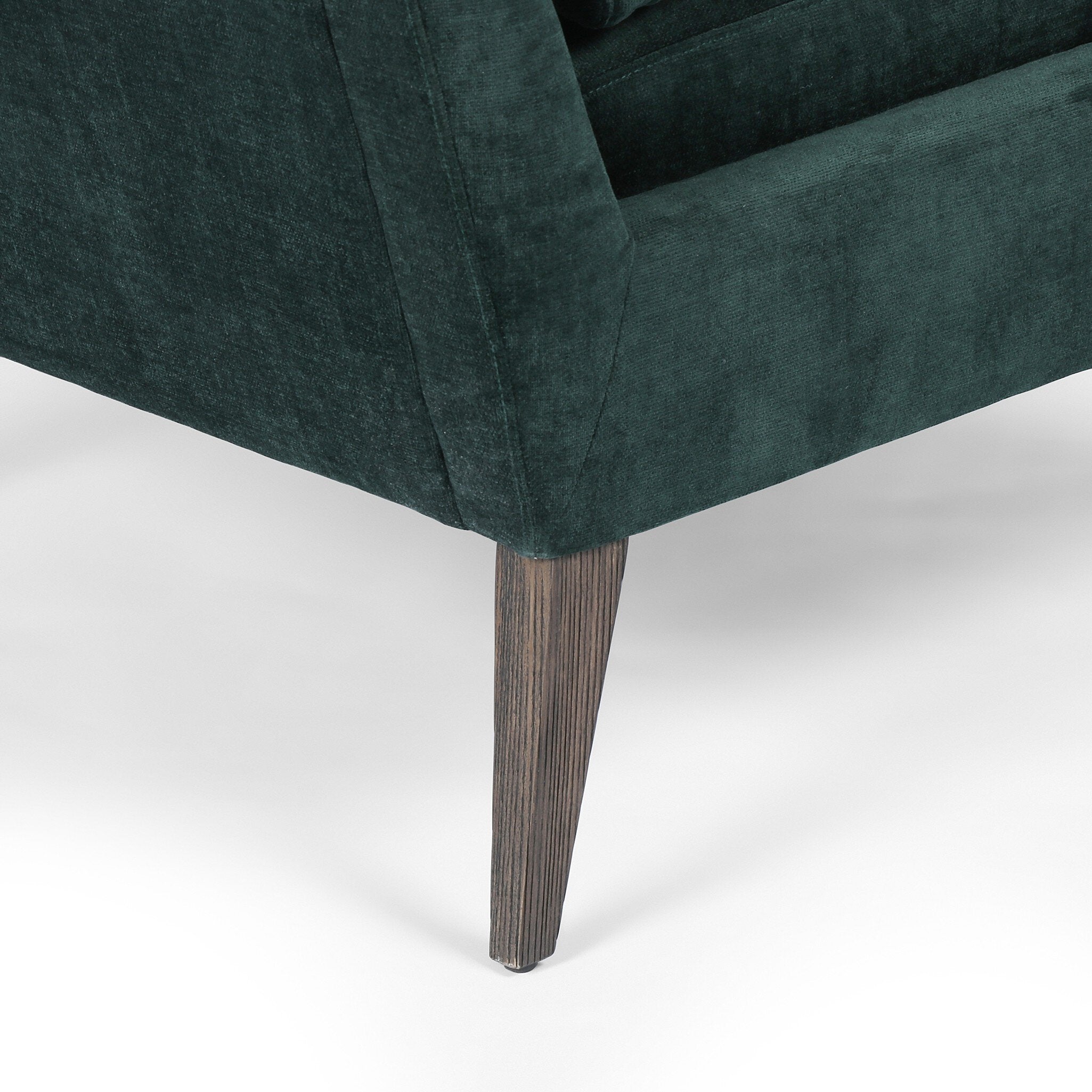 Four Hands Olson Chair — Emerald Worn Velvet-Sienna Brown
