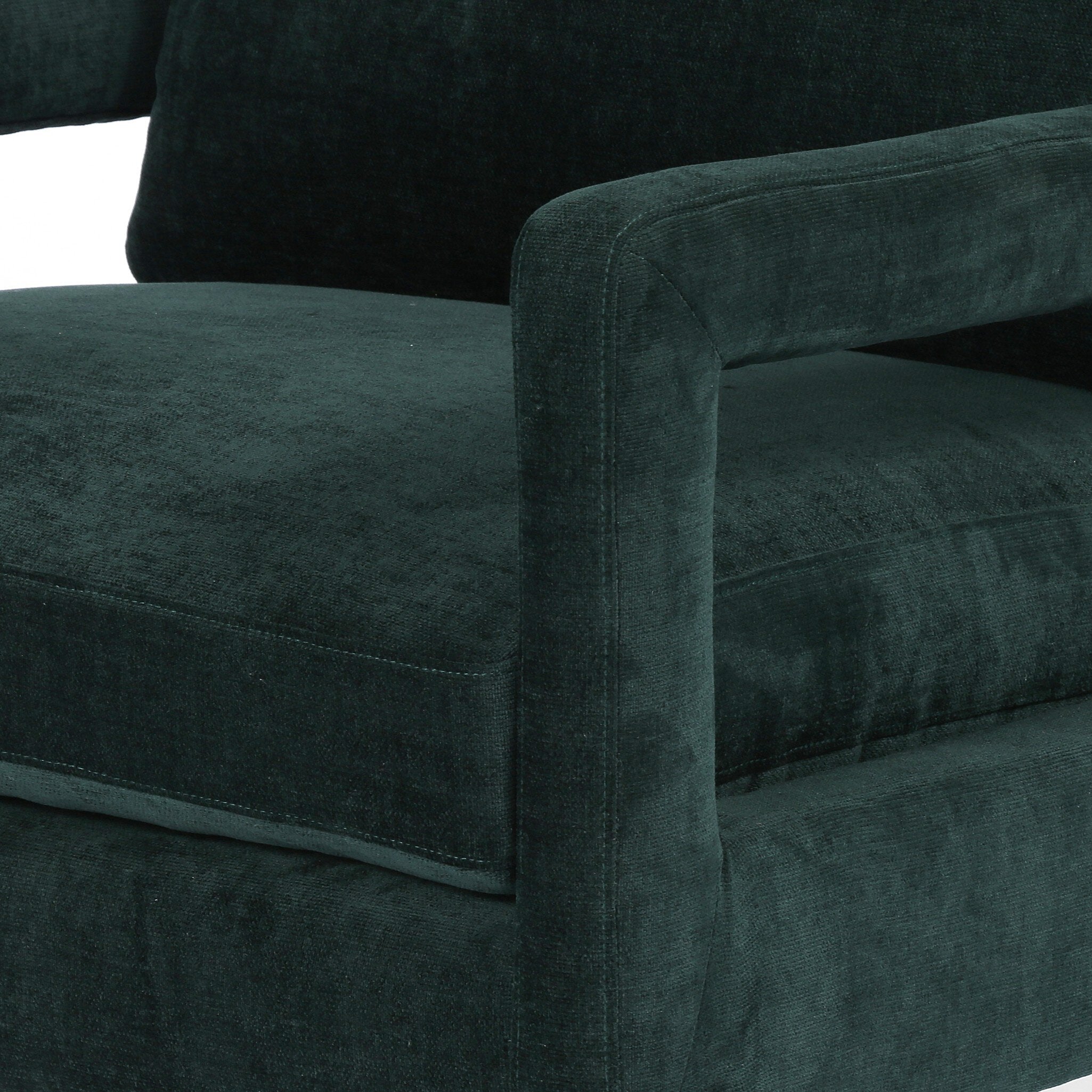 Four Hands Olson Chair — Emerald Worn Velvet-Sienna Brown