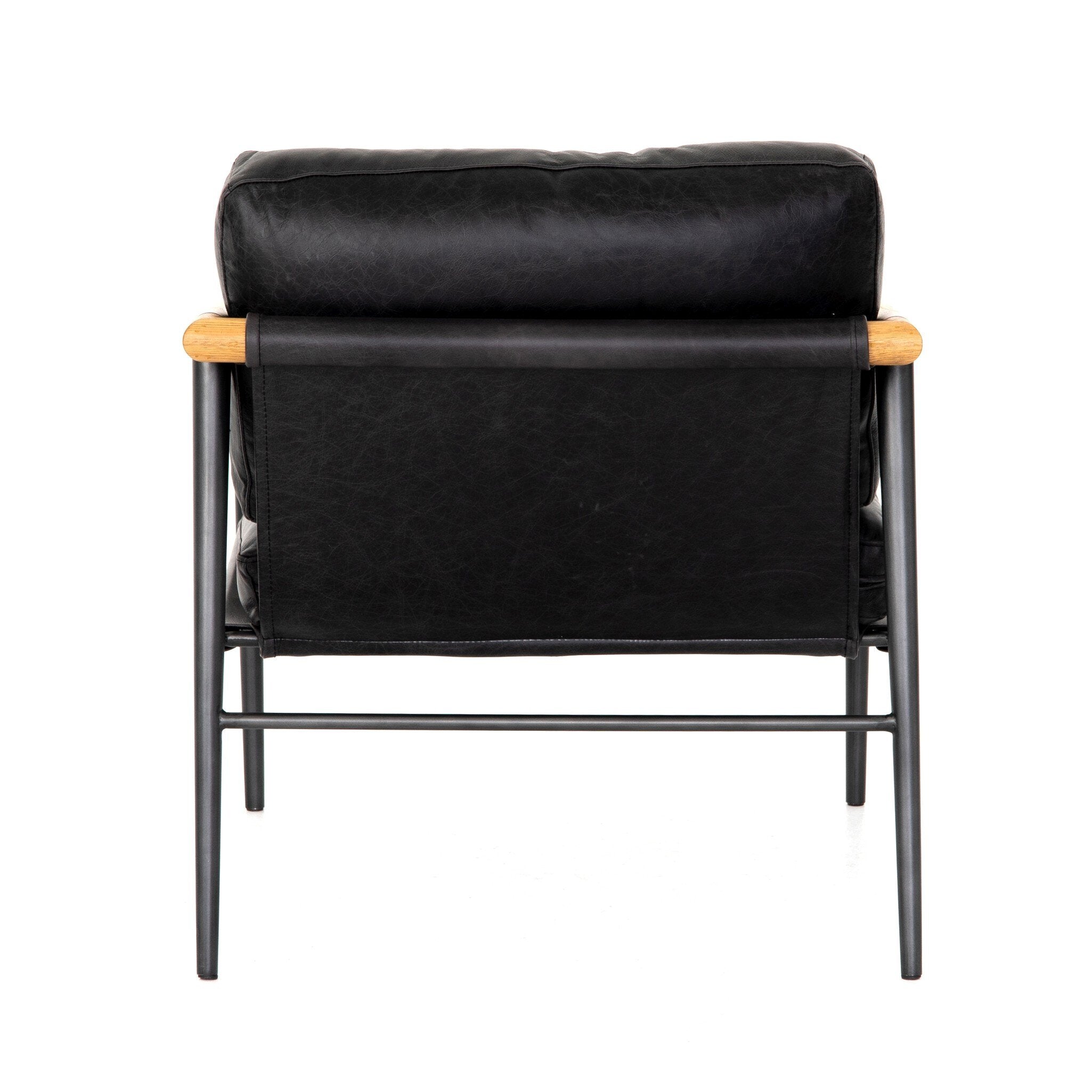 Four Hands Rowen Chair — Sonoma Black-Carbon Black-Toasted Oak
