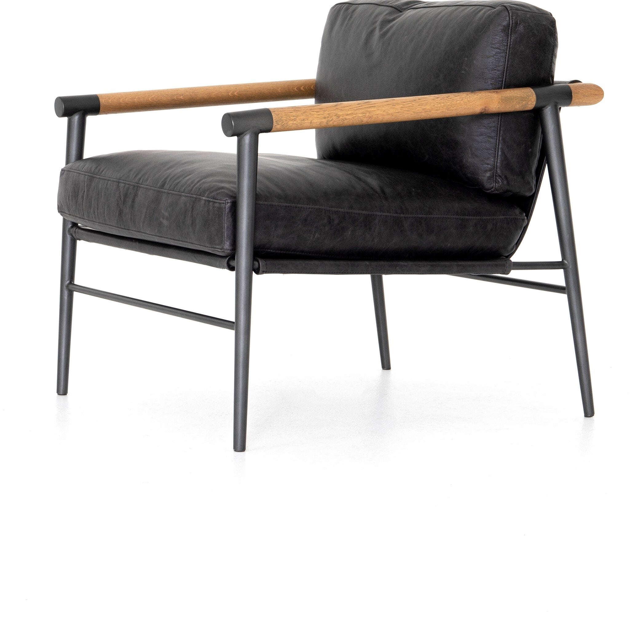 Four Hands Rowen Chair — Sonoma Black-Carbon Black-Toasted Oak