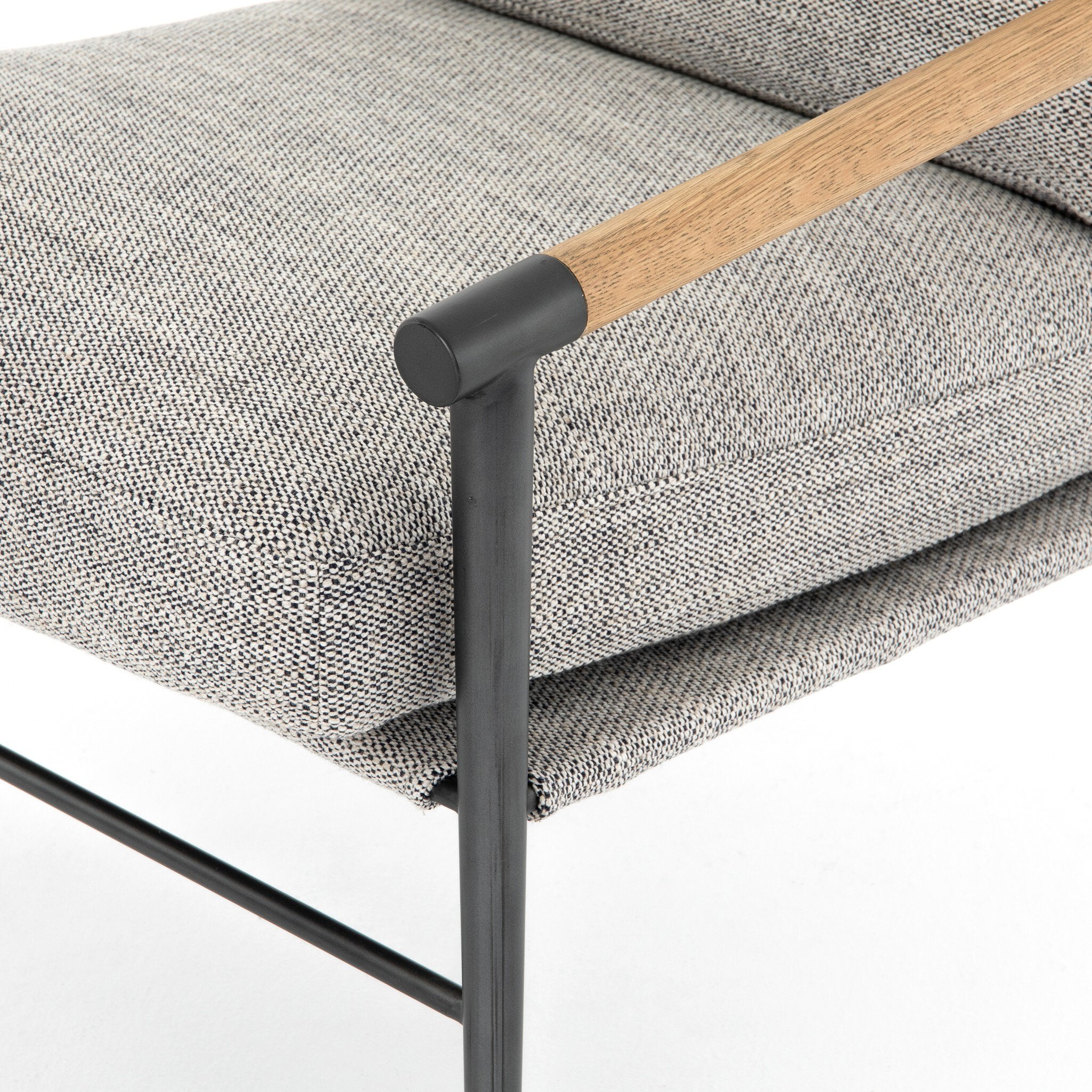 Four Hands Rowen Chair — Thames Raven-Carbon Black-Toasted Oak