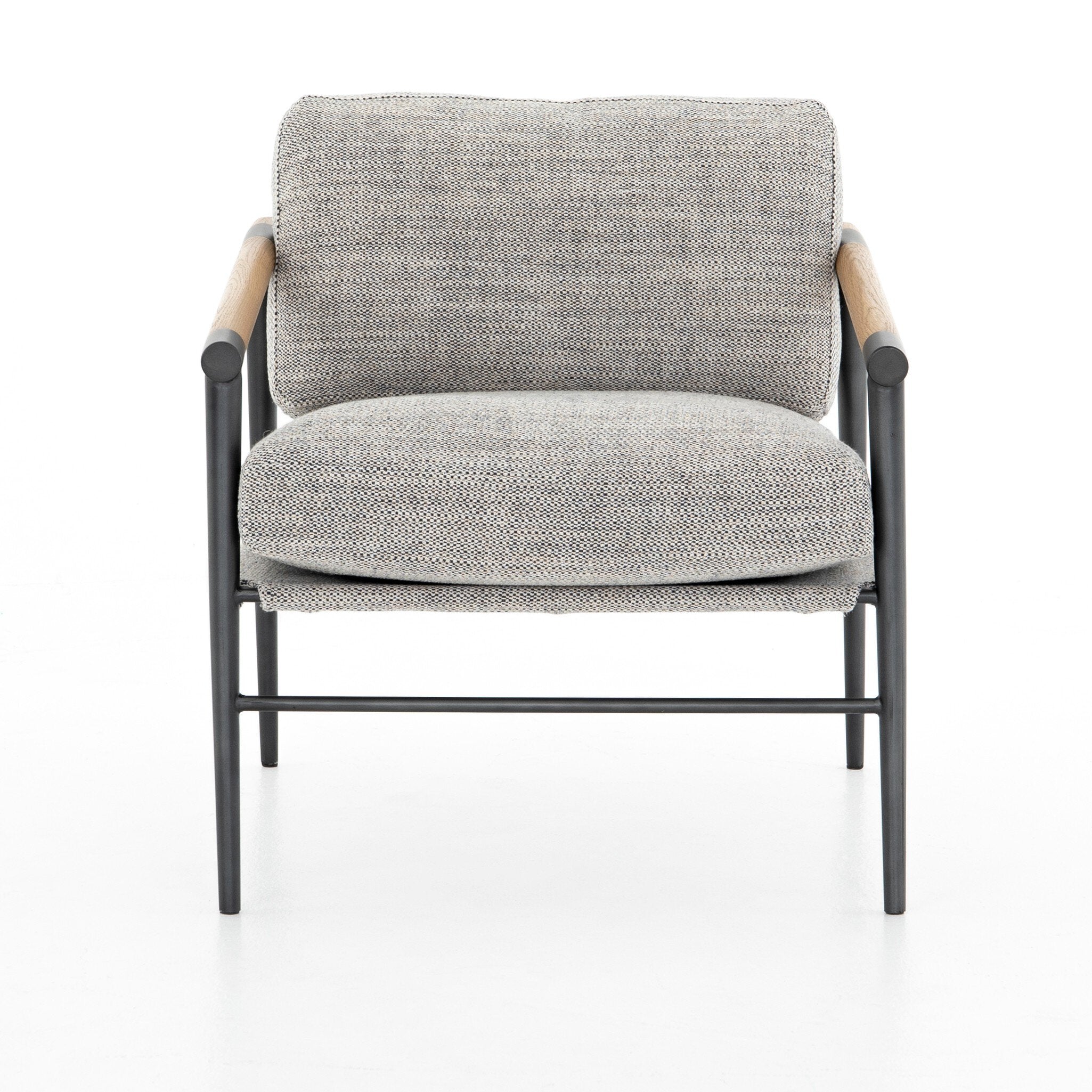 Four Hands Rowen Chair — Thames Raven-Carbon Black-Toasted Oak
