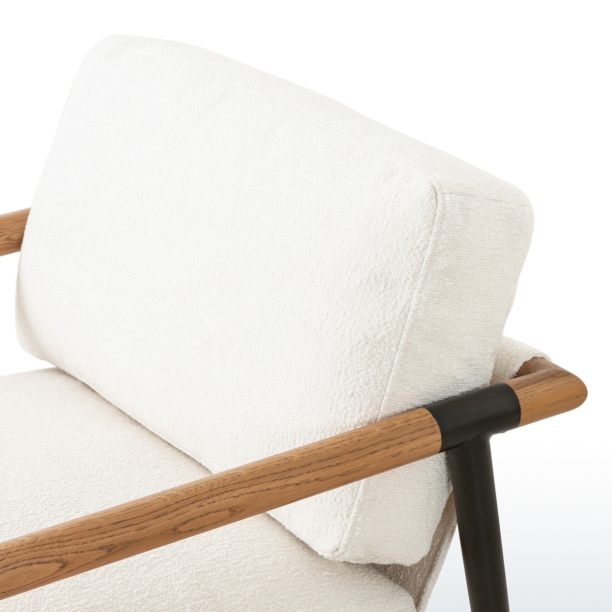 Four Hands Rowen Chair — Fayette Cloud-Carbon Black-Toasted Oak