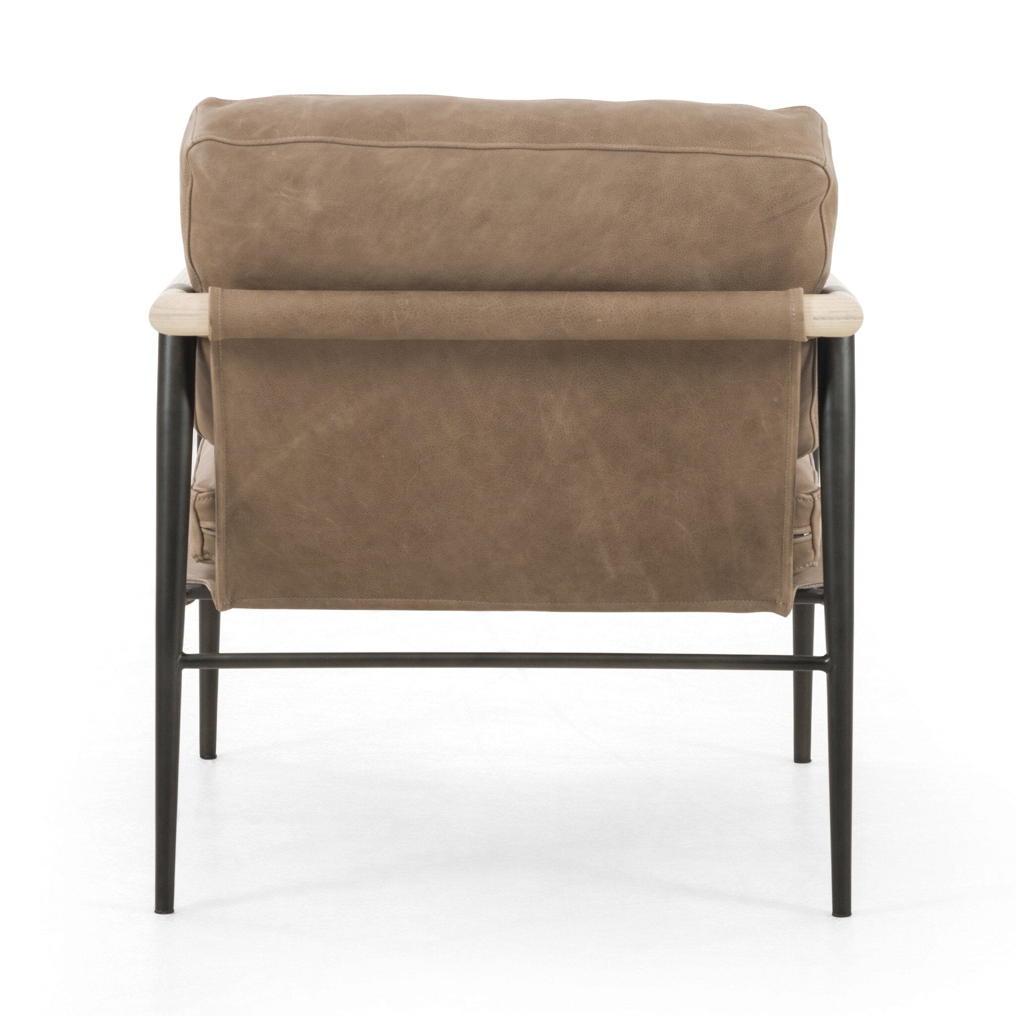 Four Hands Rowen Chair — Palermo Drift-Carbon Black-Natural Whitewash Ash