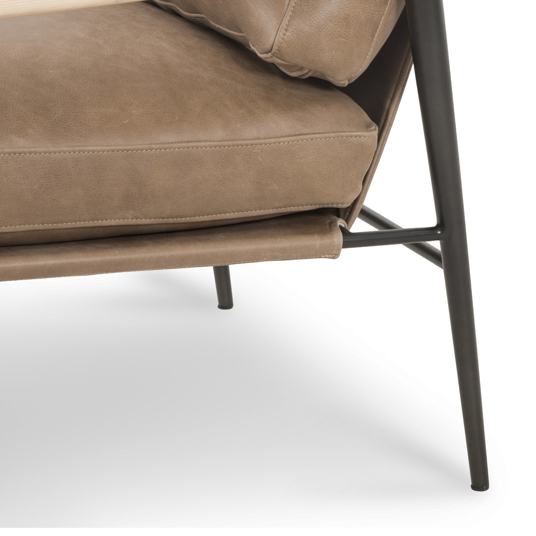 Four Hands Rowen Chair — Palermo Drift-Carbon Black-Natural Whitewash Ash