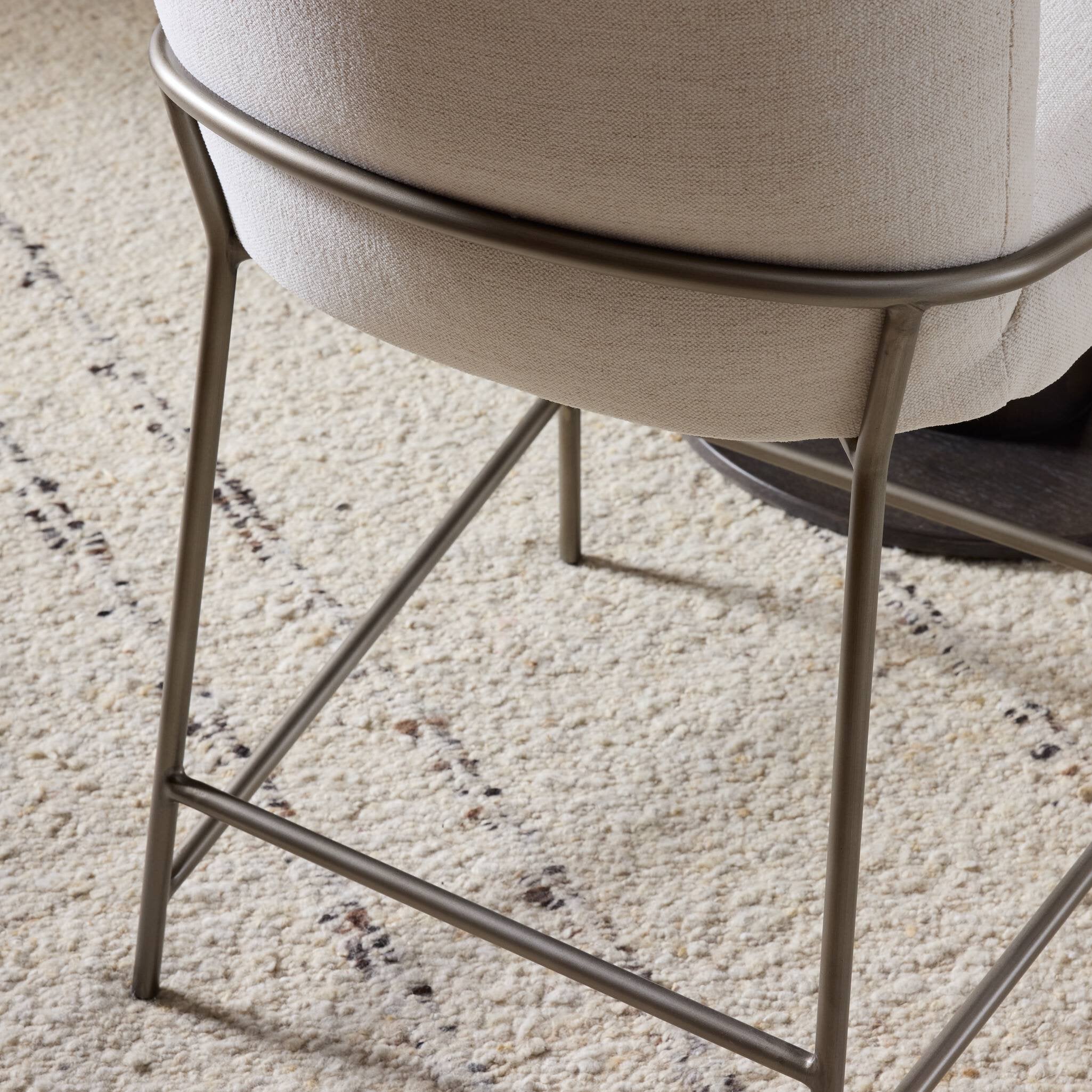 Four Hands Astrud Bar + Counter Stool — Crypton Nomad Snow-Brushed Slate-Counter