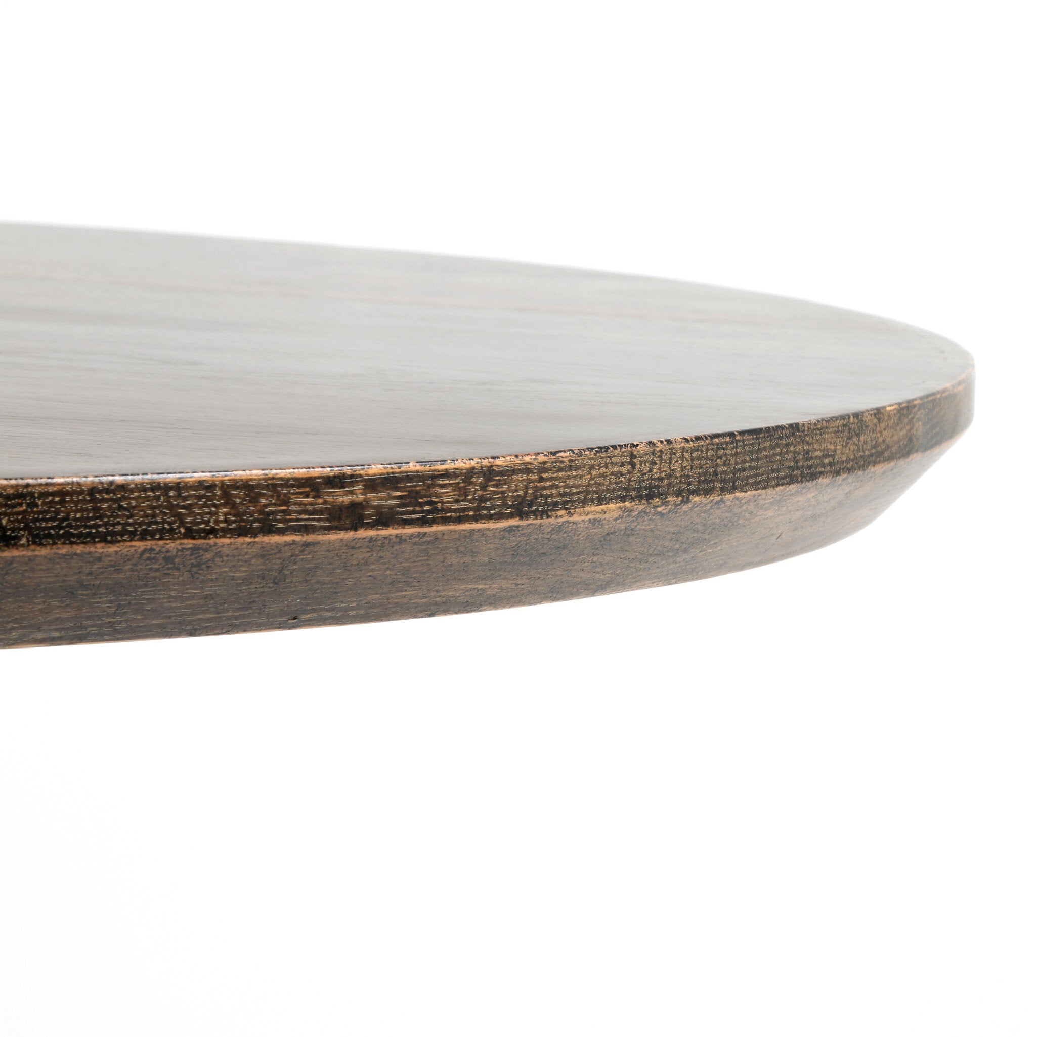Four Hands Powell Dining Table — English Brown Oak Veneer-English Brown Oak-Dark Rustic Black
