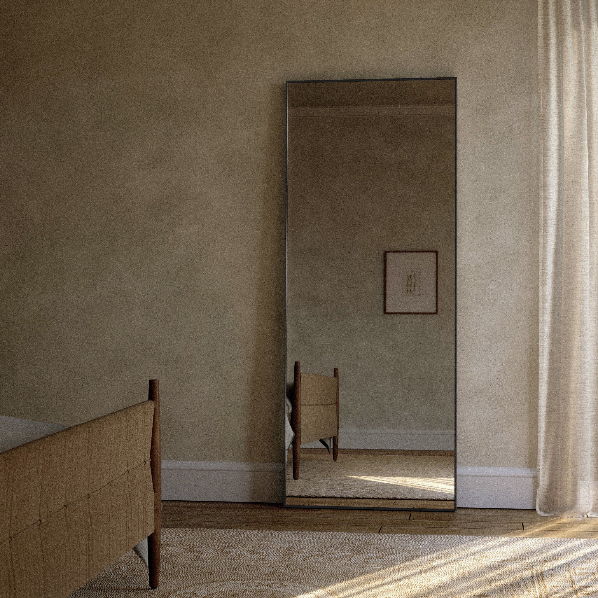 Four Hands Bellvue Floor Mirror — Rustic Black