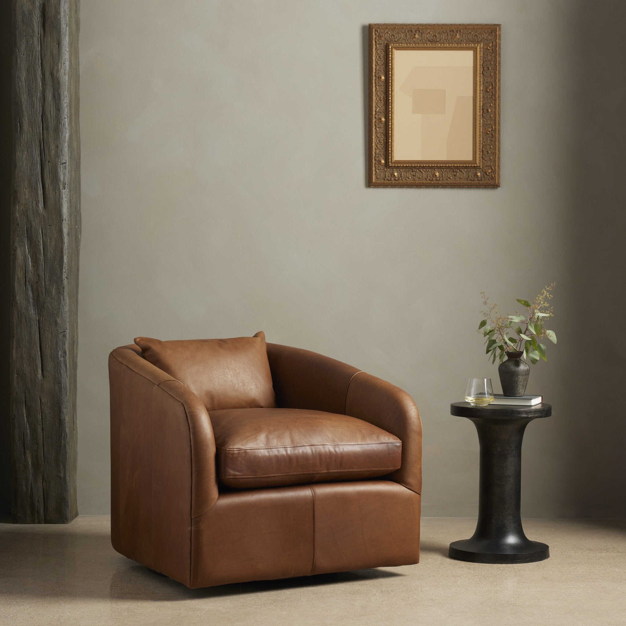 Four Hands Topanga Swivel Chair — Heirloom Sienna
