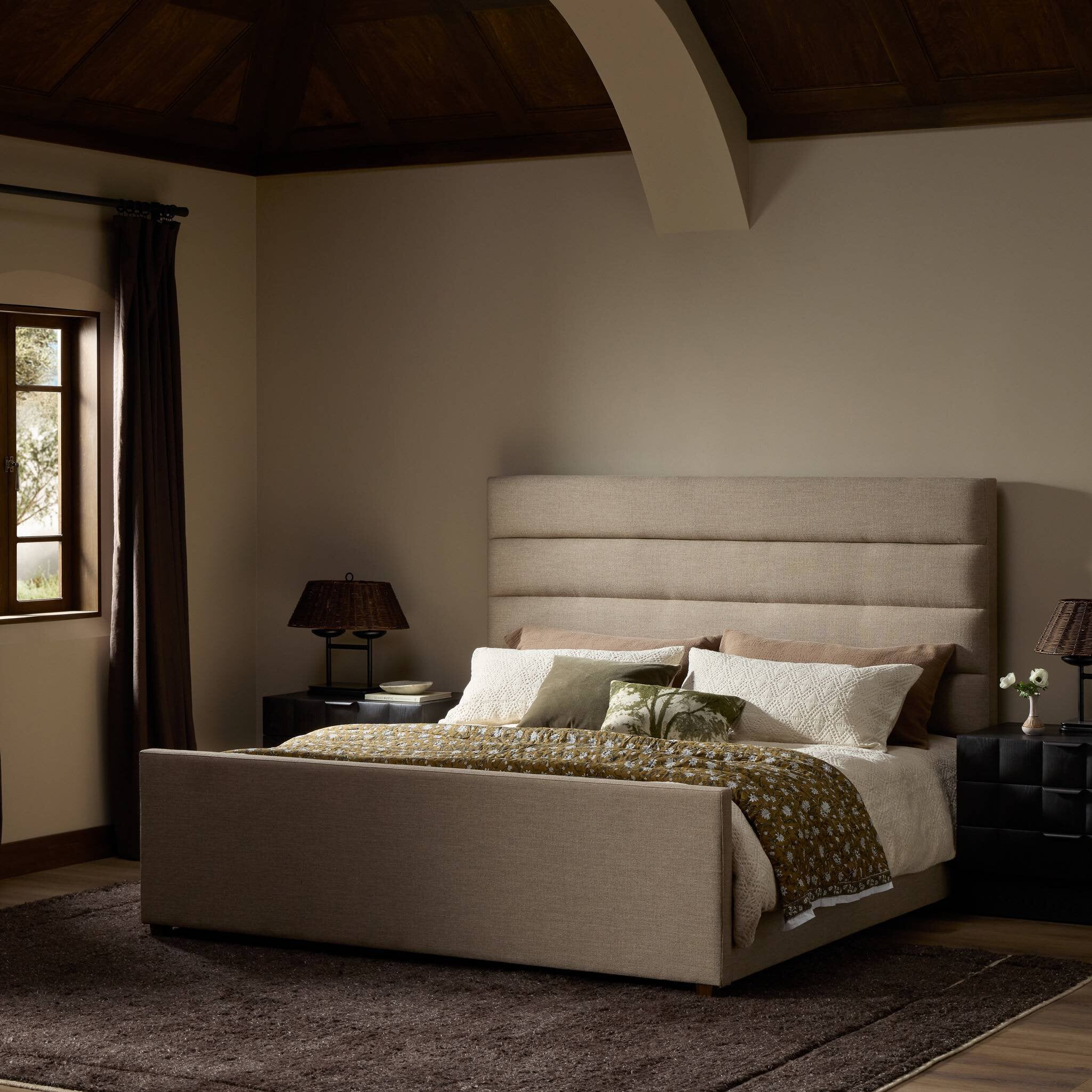 Four Hands Daphne Bed — Alcala Taupe-Almond-King