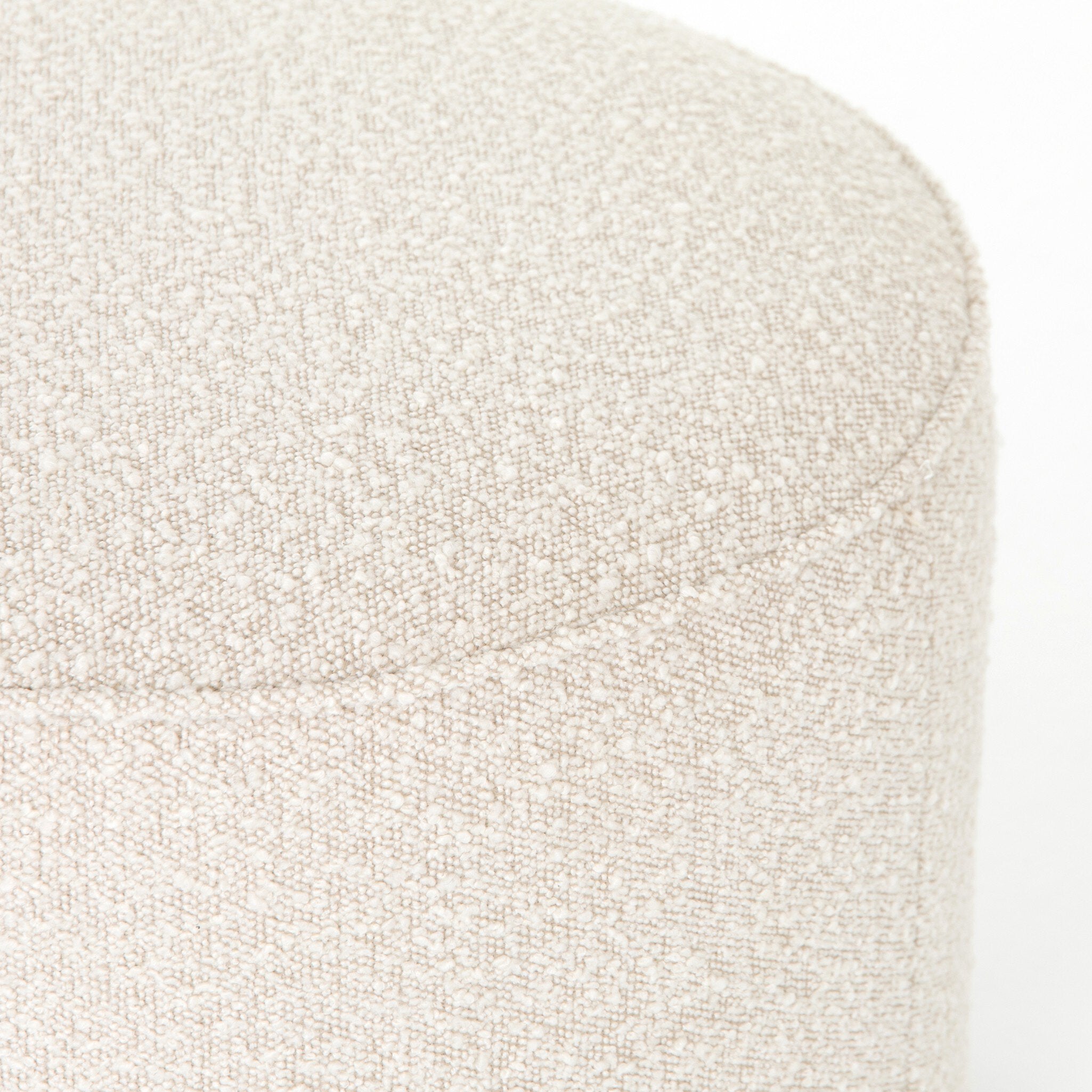 Four Hands Sinclair Round Ottoman — Knoll Natural-Distressed Natural