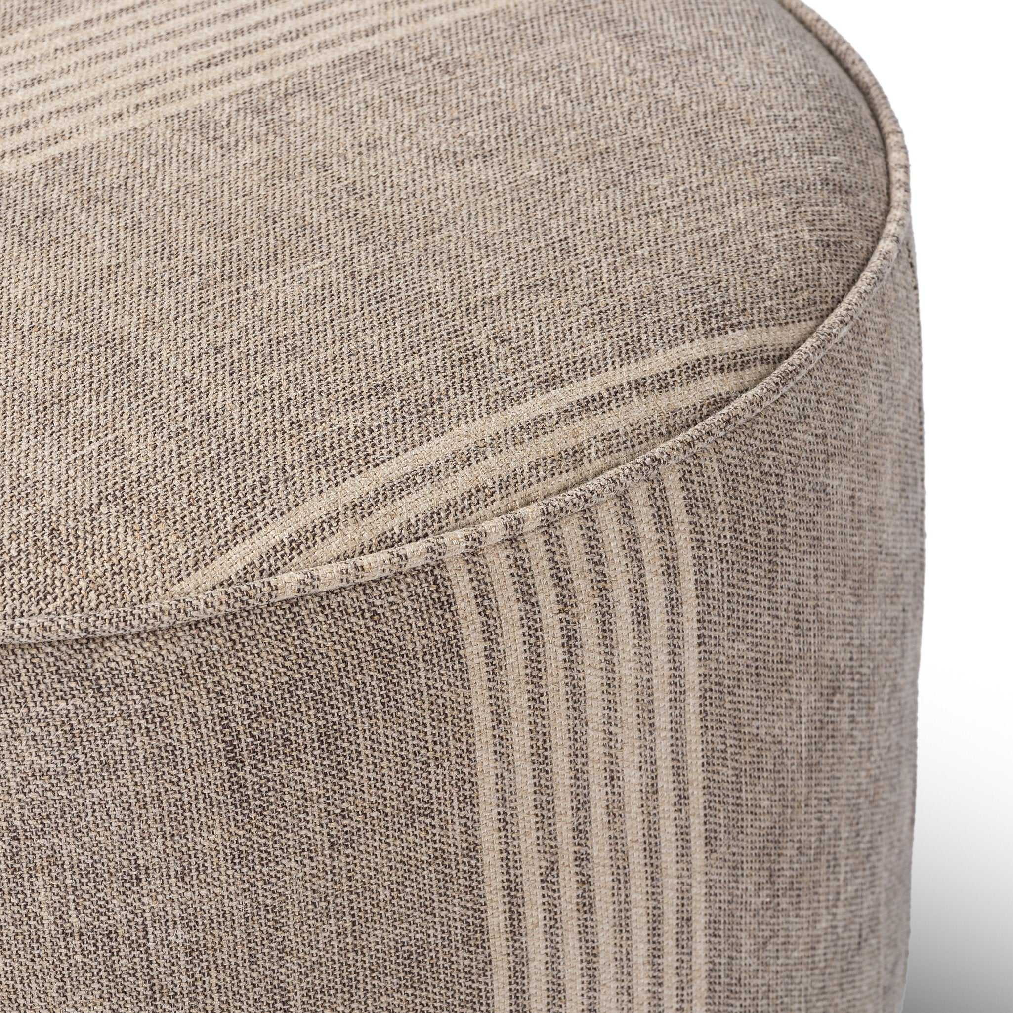 Four Hands Sinclair Round Ottoman — Manchester Flint-Sienna Brown