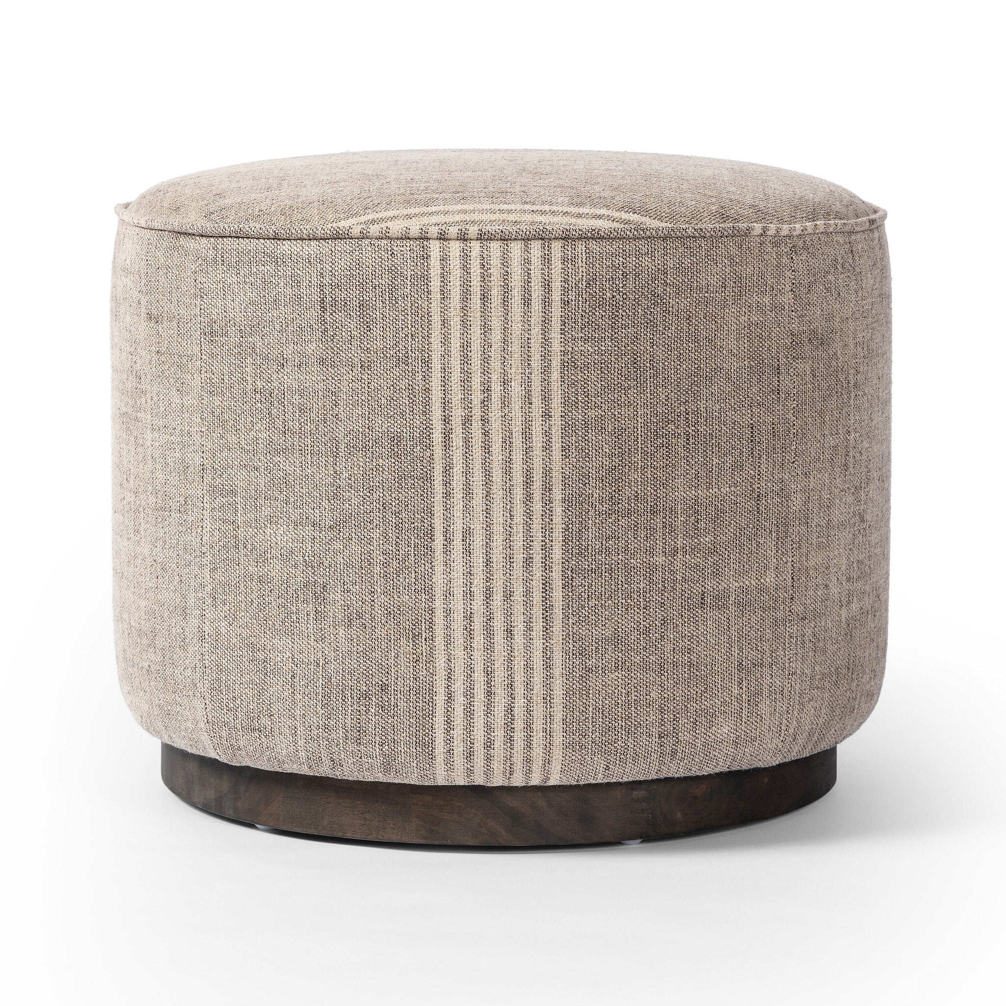 Four Hands Sinclair Round Ottoman — Manchester Flint-Sienna Brown
