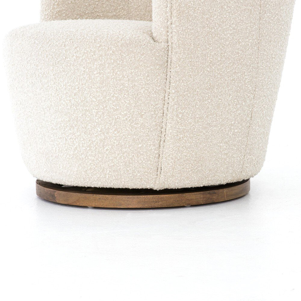 Four Hands Aurora Swivel Chair — Knoll Natural-Distressed Natural