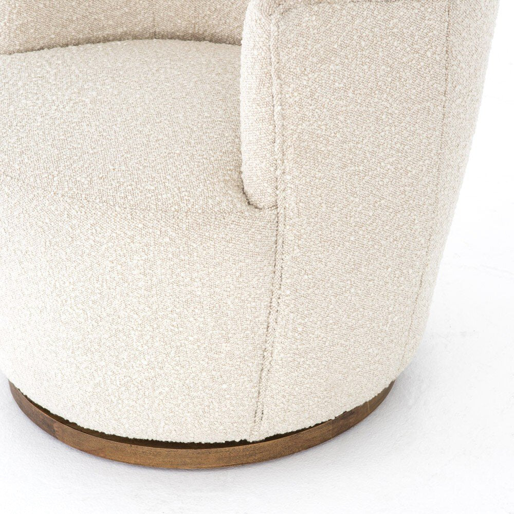 Four Hands Aurora Swivel Chair — Knoll Natural-Distressed Natural