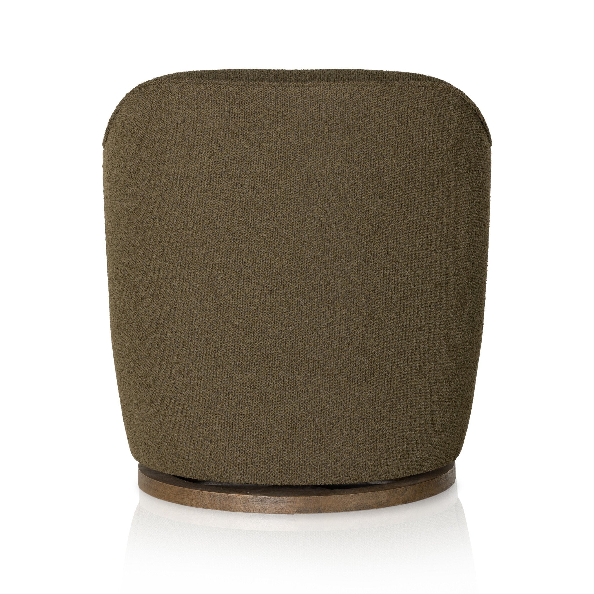 Four Hands Aurora Swivel Chair — FIQA Boucle Olive-Distressed Natural