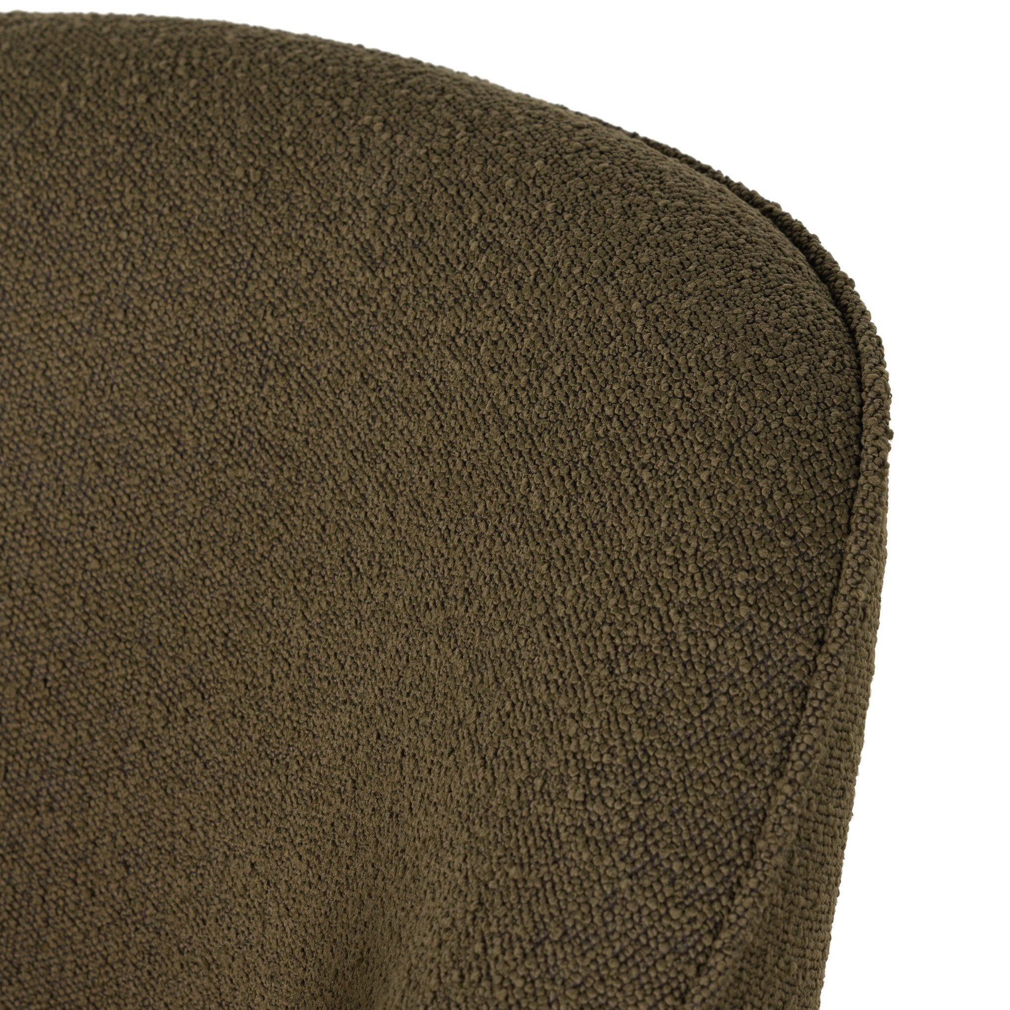 Four Hands Aurora Swivel Chair — FIQA Boucle Olive-Distressed Natural