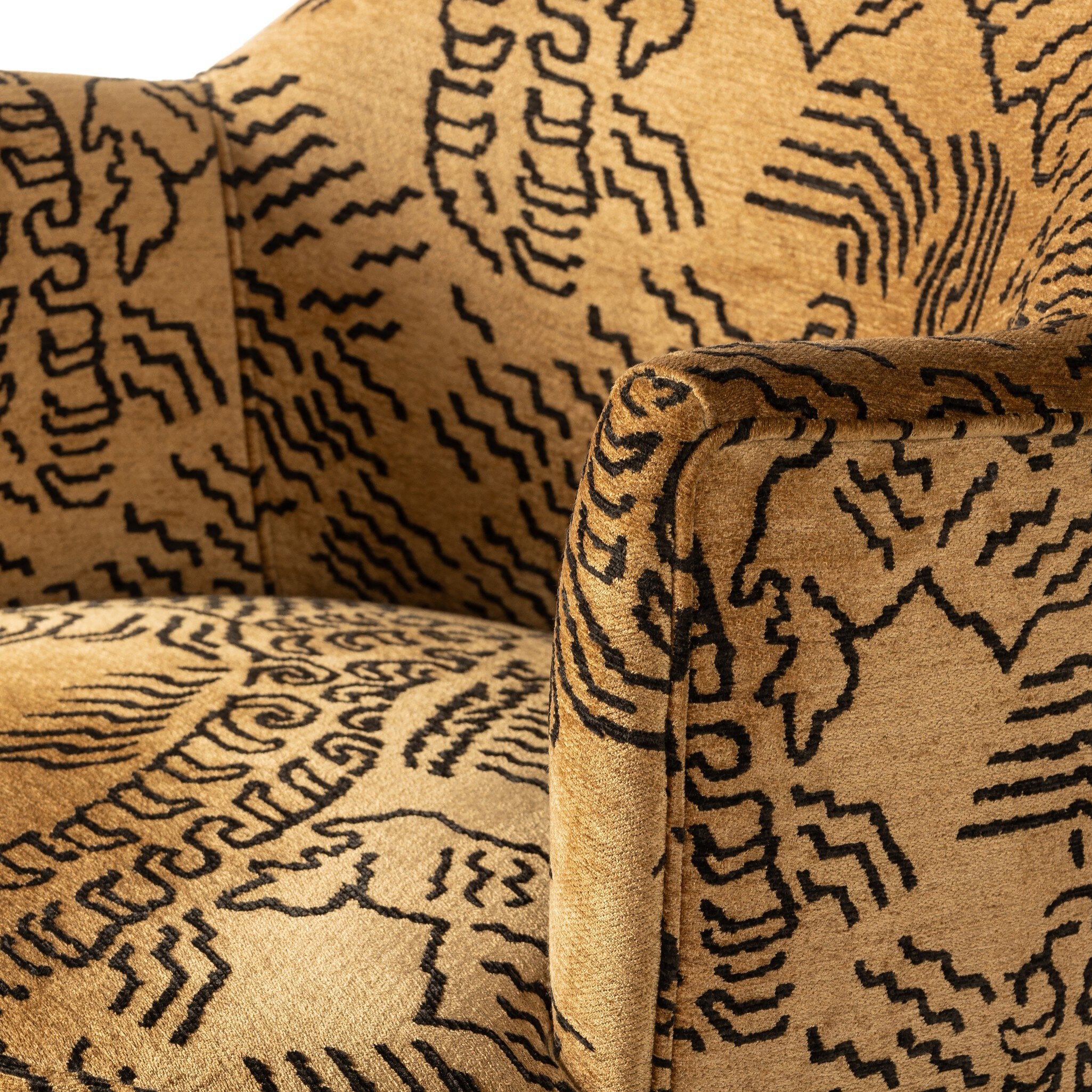 Four Hands Aurora Swivel Chair — Balkan Ochre-Distressed Natural