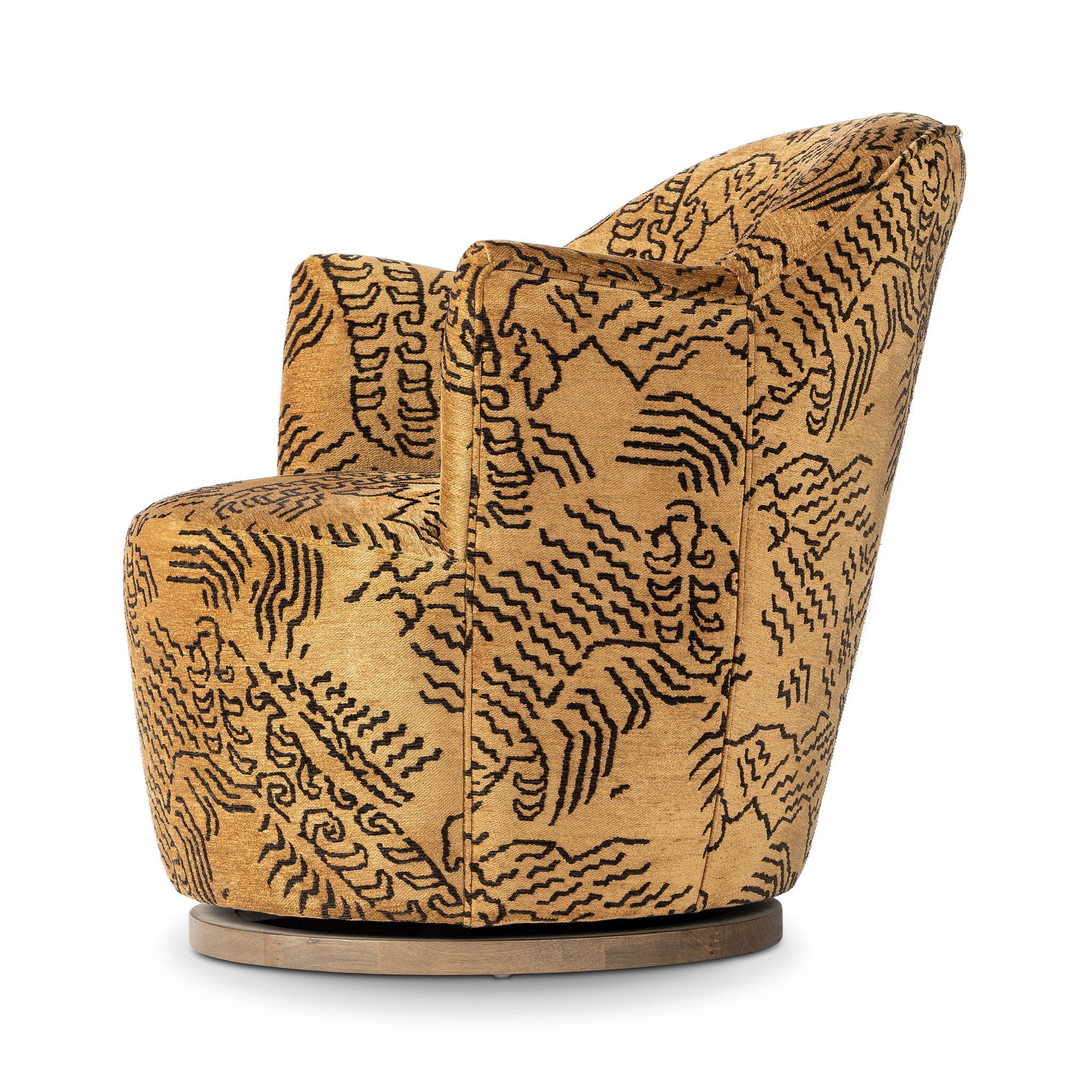Four Hands Aurora Swivel Chair — Balkan Ochre-Distressed Natural