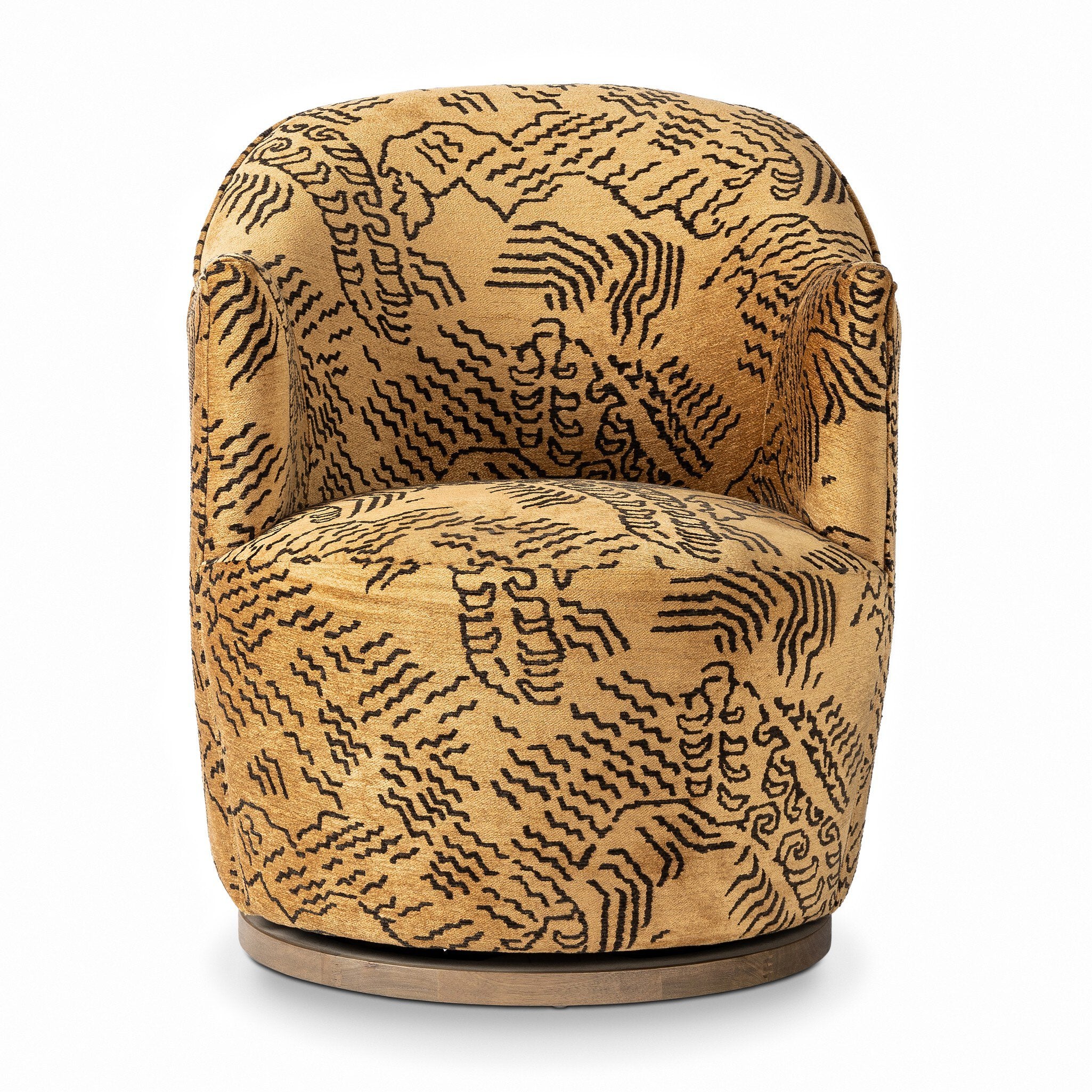 Four Hands Aurora Swivel Chair — Balkan Ochre-Distressed Natural