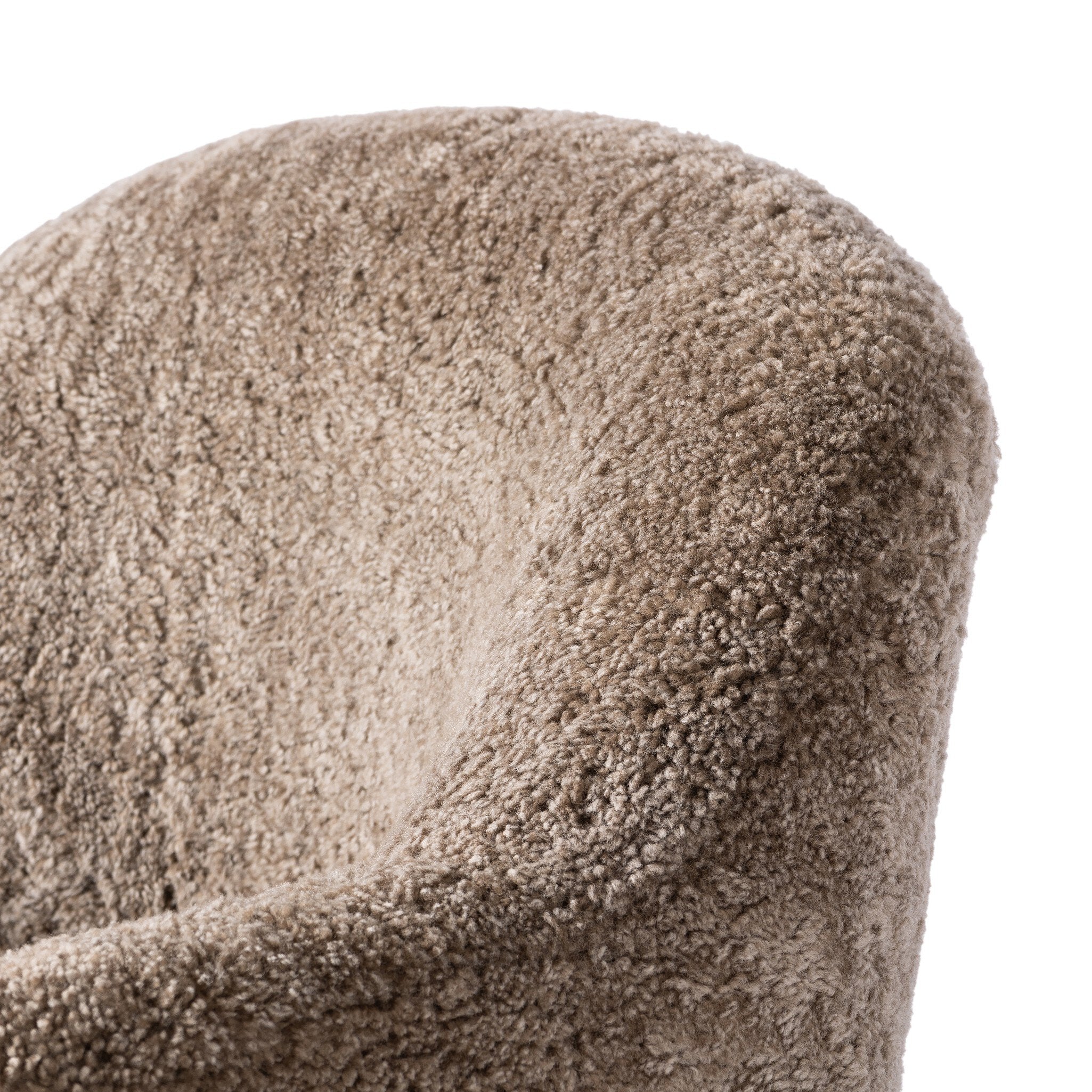Four Hands Aurora Swivel Chair — Taupe Shearling-Distressed Natural