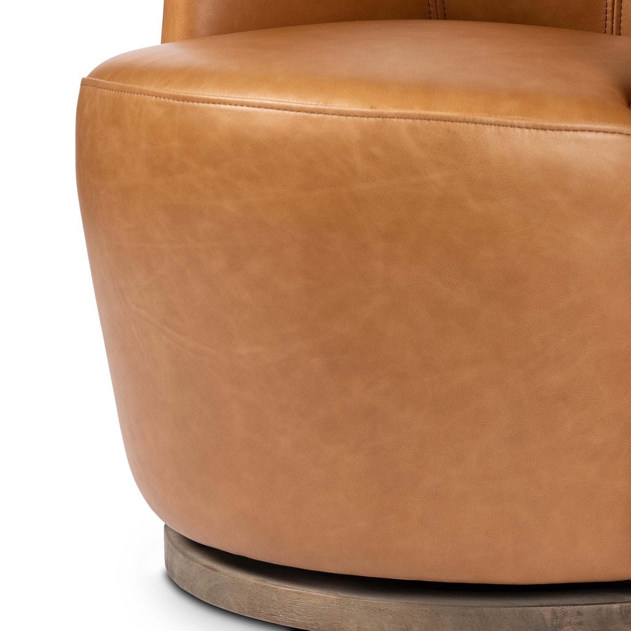 Four Hands Aurora Swivel Chair — Sonoma Butterscotch-Distressed Natural