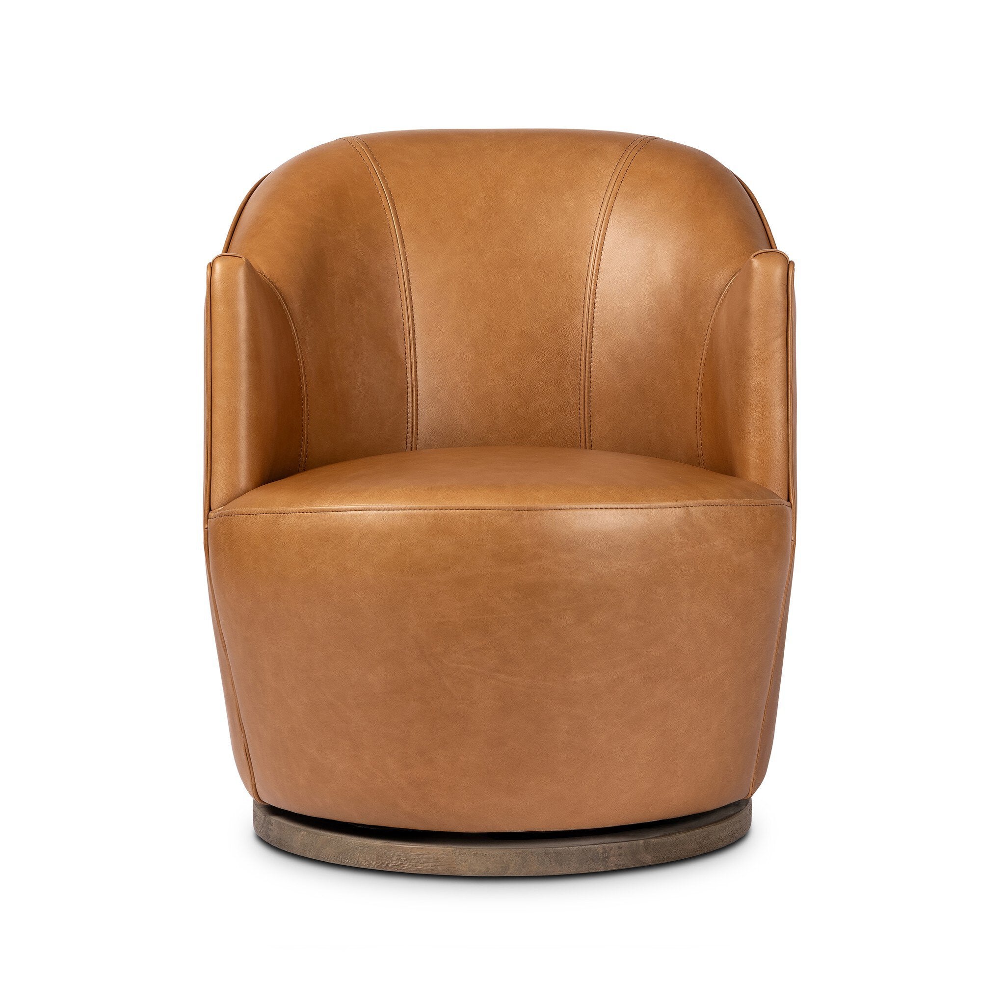 Four Hands Aurora Swivel Chair — Sonoma Butterscotch-Distressed Natural