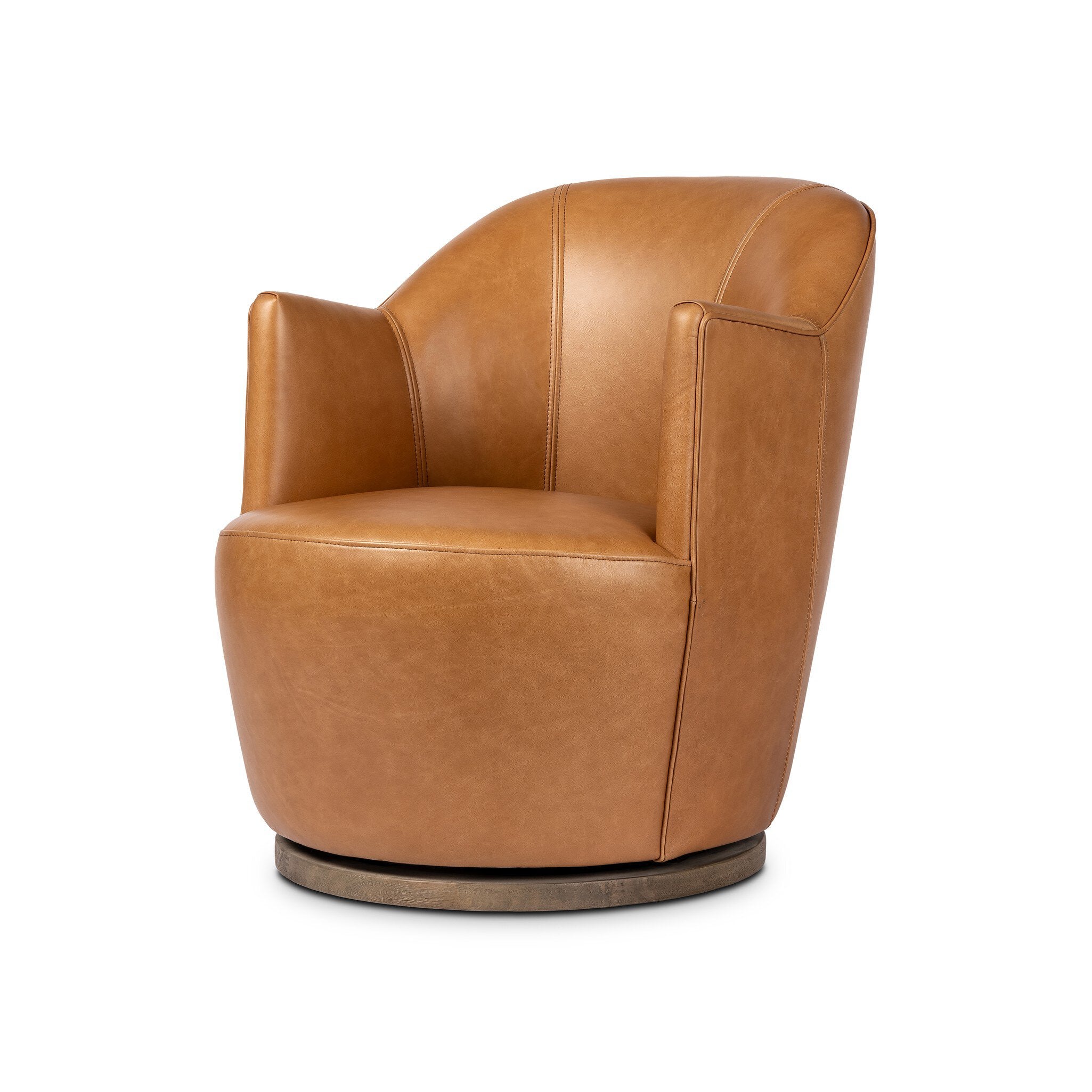 Four Hands Aurora Swivel Chair — Sonoma Butterscotch-Distressed Natural