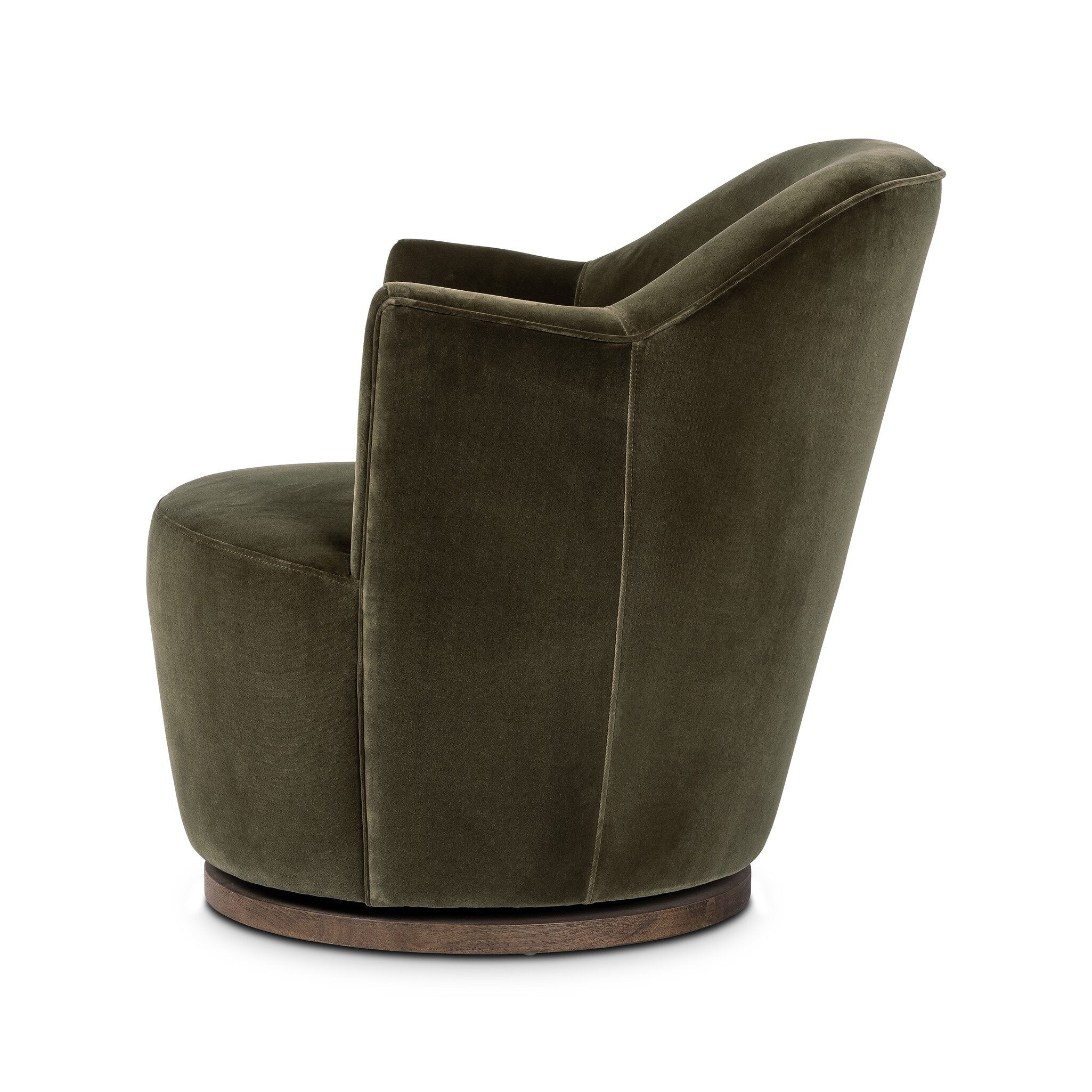 Four Hands Aurora Swivel Chair — Surrey Olive-Distressed Natural