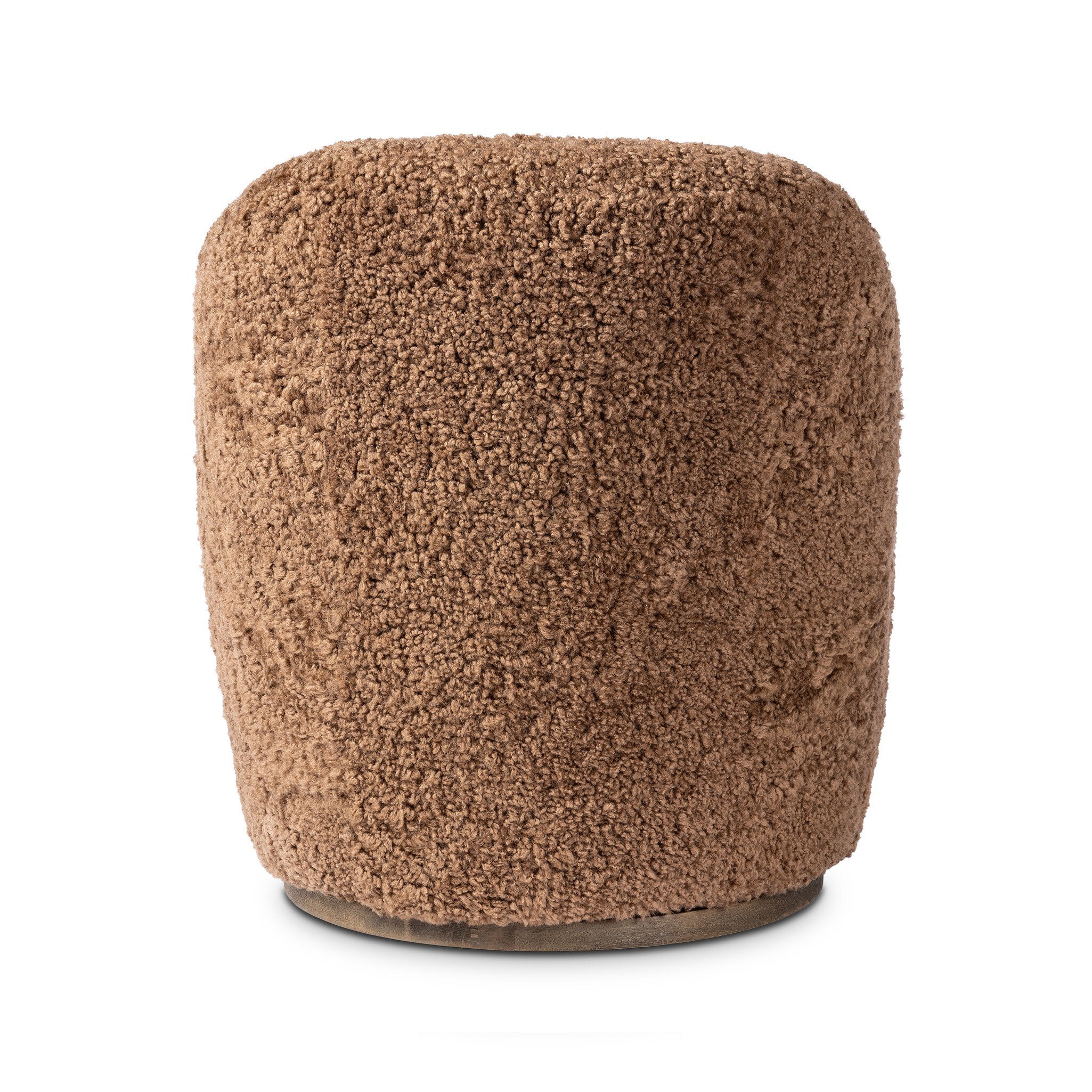 Four Hands Aurora Swivel Chair — Amber Shearling-Distressed Natural