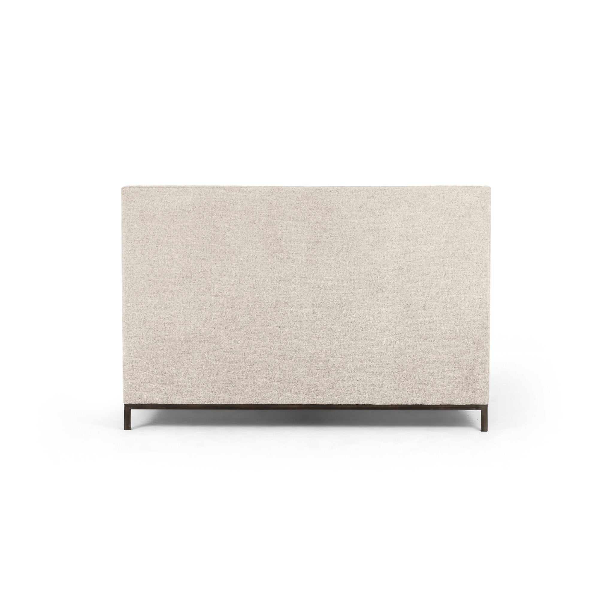 Four Hands Newhall Bed - 55" — Plushtone Linen-Light Gunmetal-King