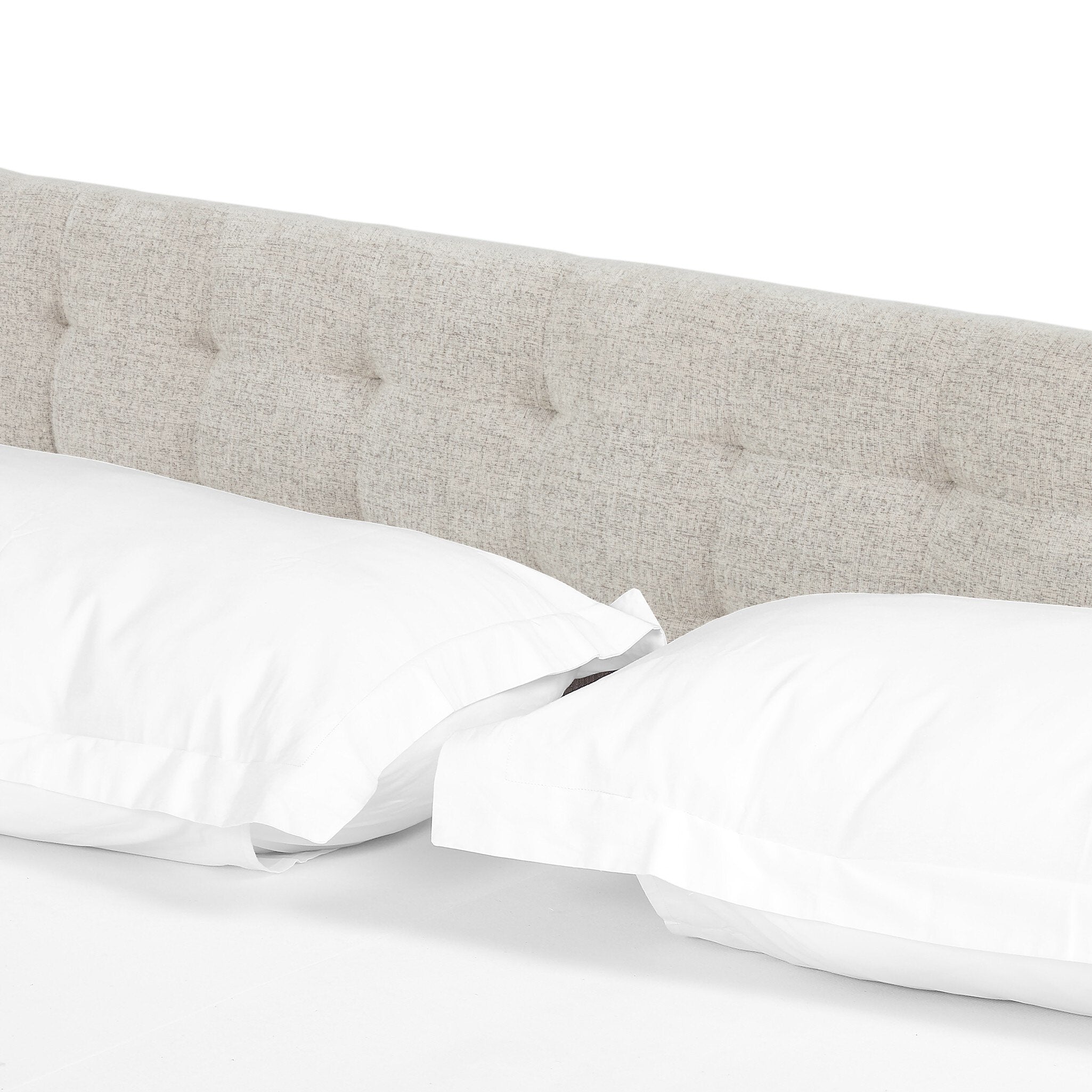Four Hands Newhall Bed - 55" — Plushtone Linen-Light Gunmetal-King