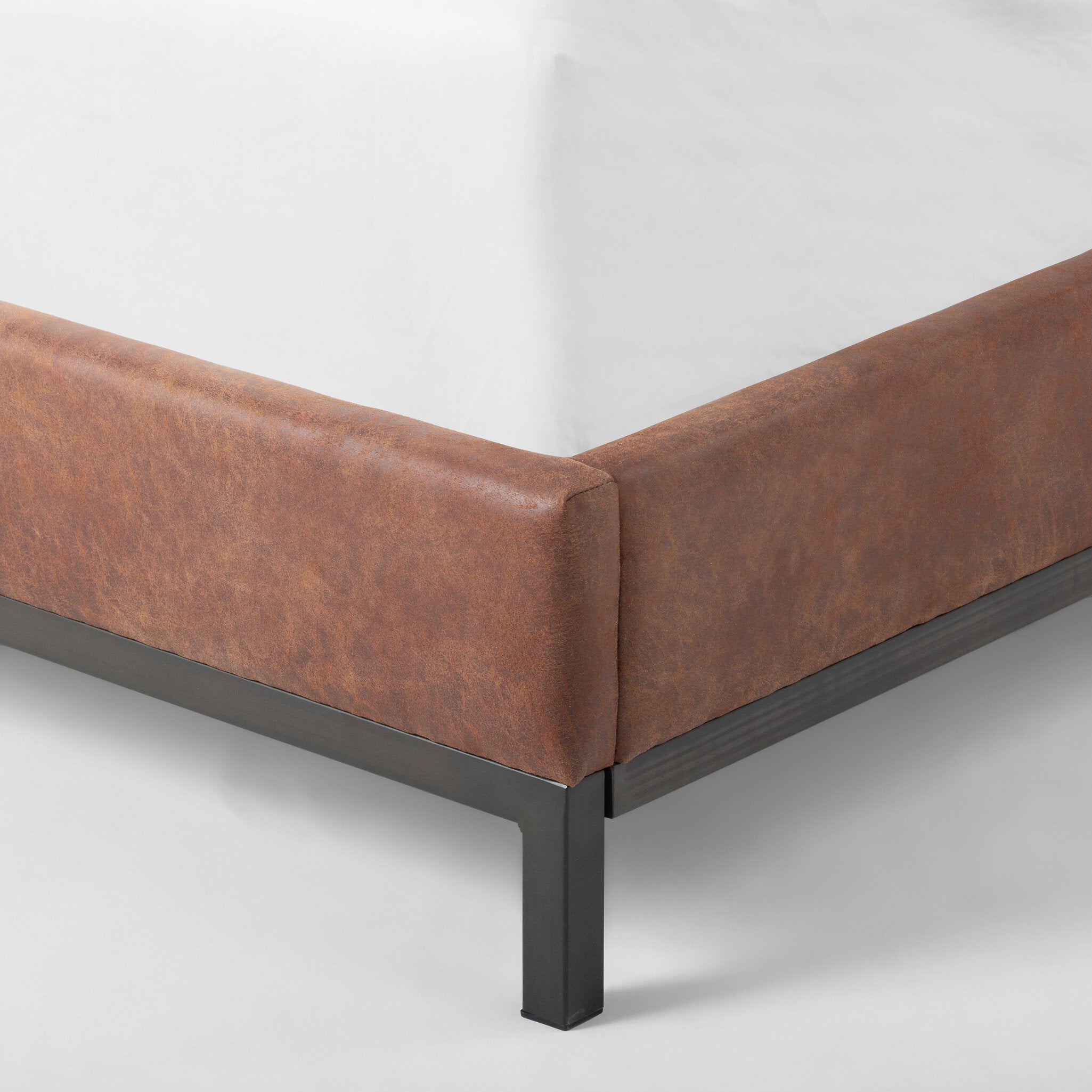 Four Hands Newhall Bed - 55" — Vintage Tobacco-Light Gunmetal-King