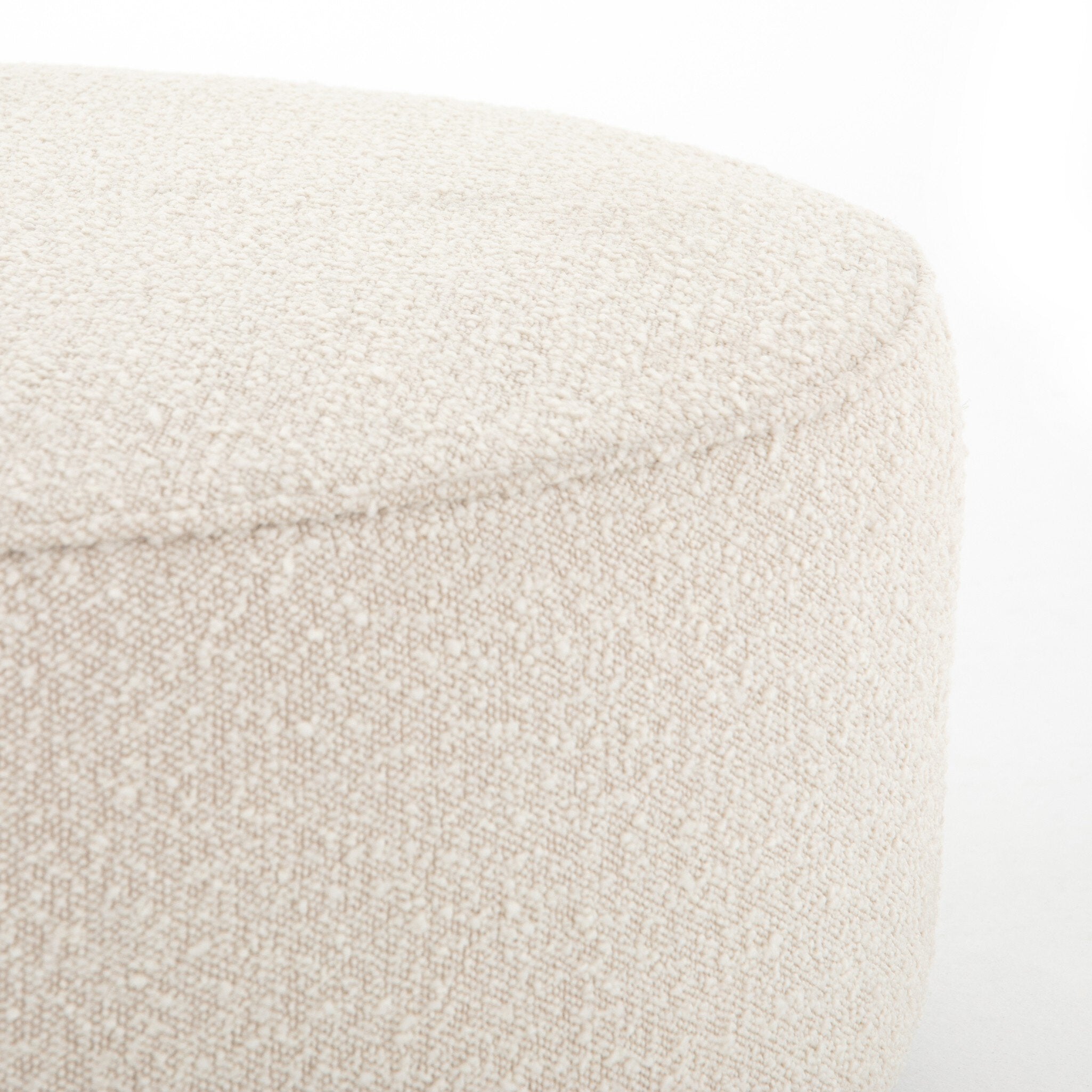 Four Hands Sinclair Large Round Ottoman — Knoll Natural-Distressed Natural