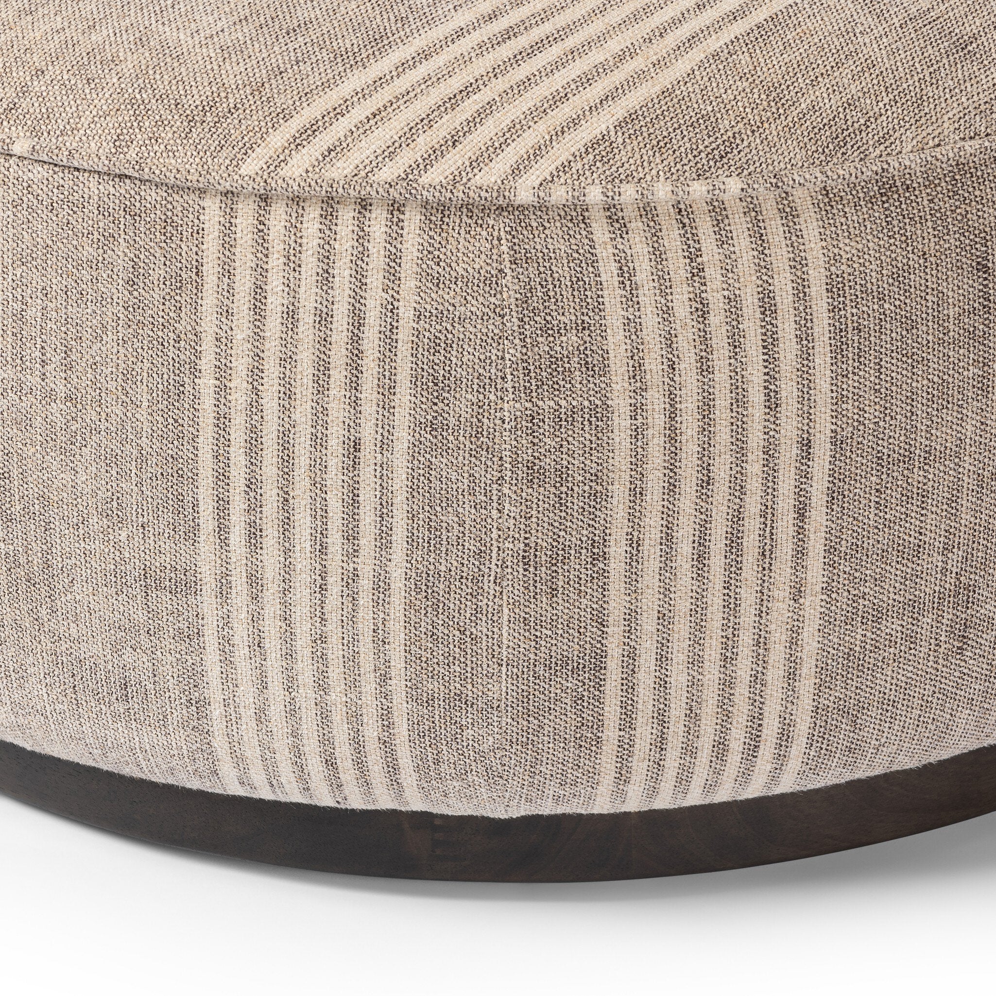 Four Hands Sinclair Large Round Ottoman — Manchester Flint-Sienna Brown