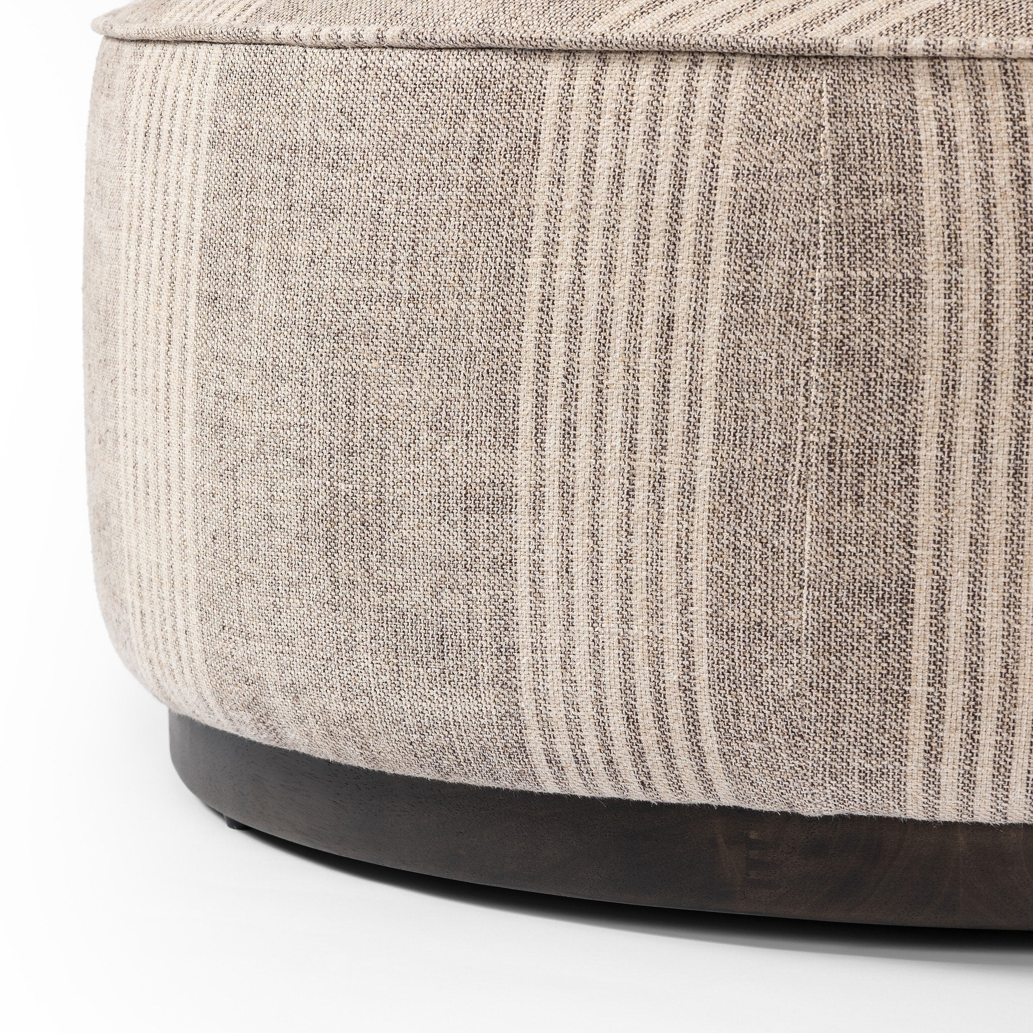 Four Hands Sinclair Large Round Ottoman — Manchester Flint-Sienna Brown