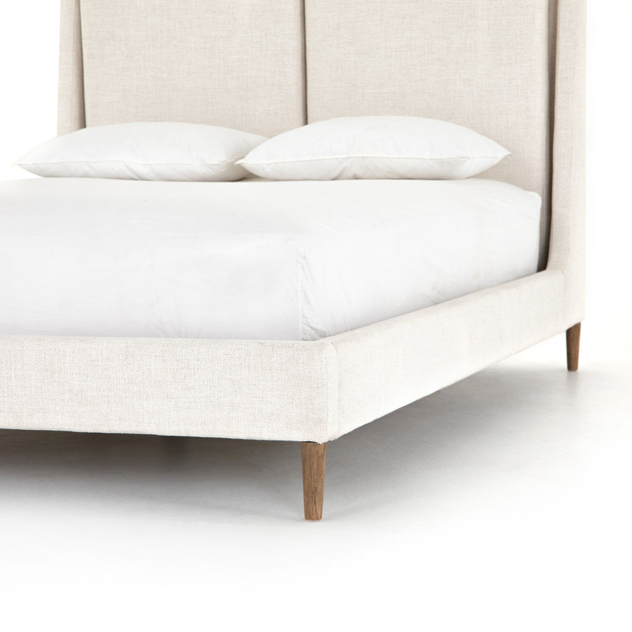 Four Hands Potter Bed — Dover Crescent-Distressed Natural-King