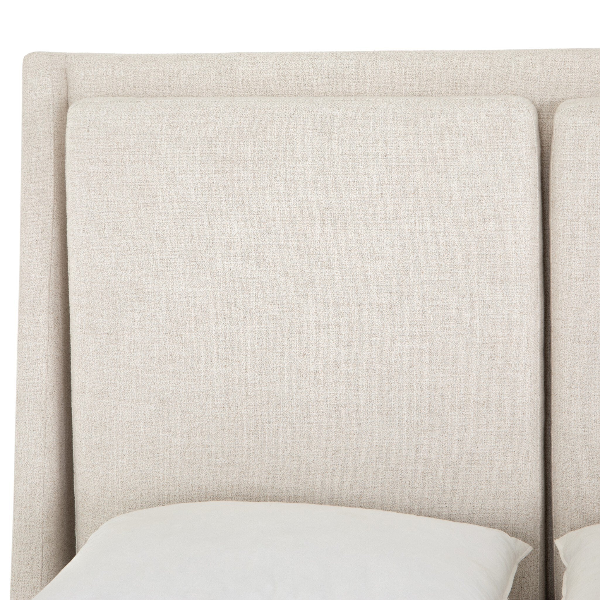 Four Hands Potter Bed — Dover Crescent-Distressed Natural-Queen