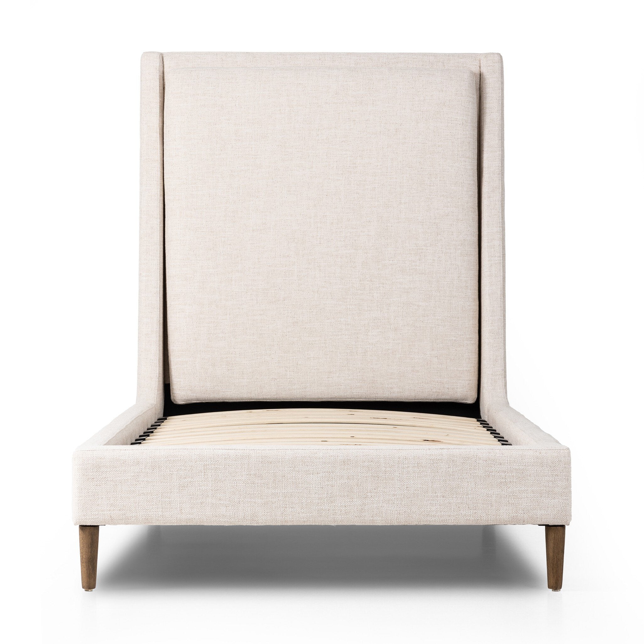 Four Hands Potter Bed — Dover Crescent-Distressed Natural-Twin