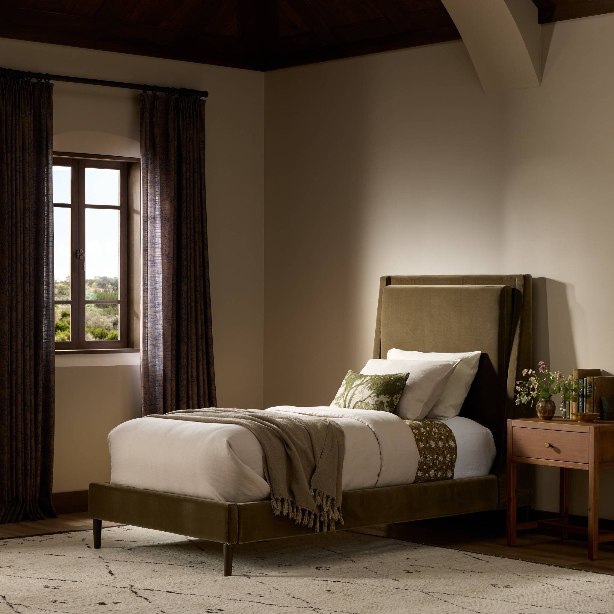 Four Hands Potter Bed — Surrey Olive-Burnt Oak-Twin
