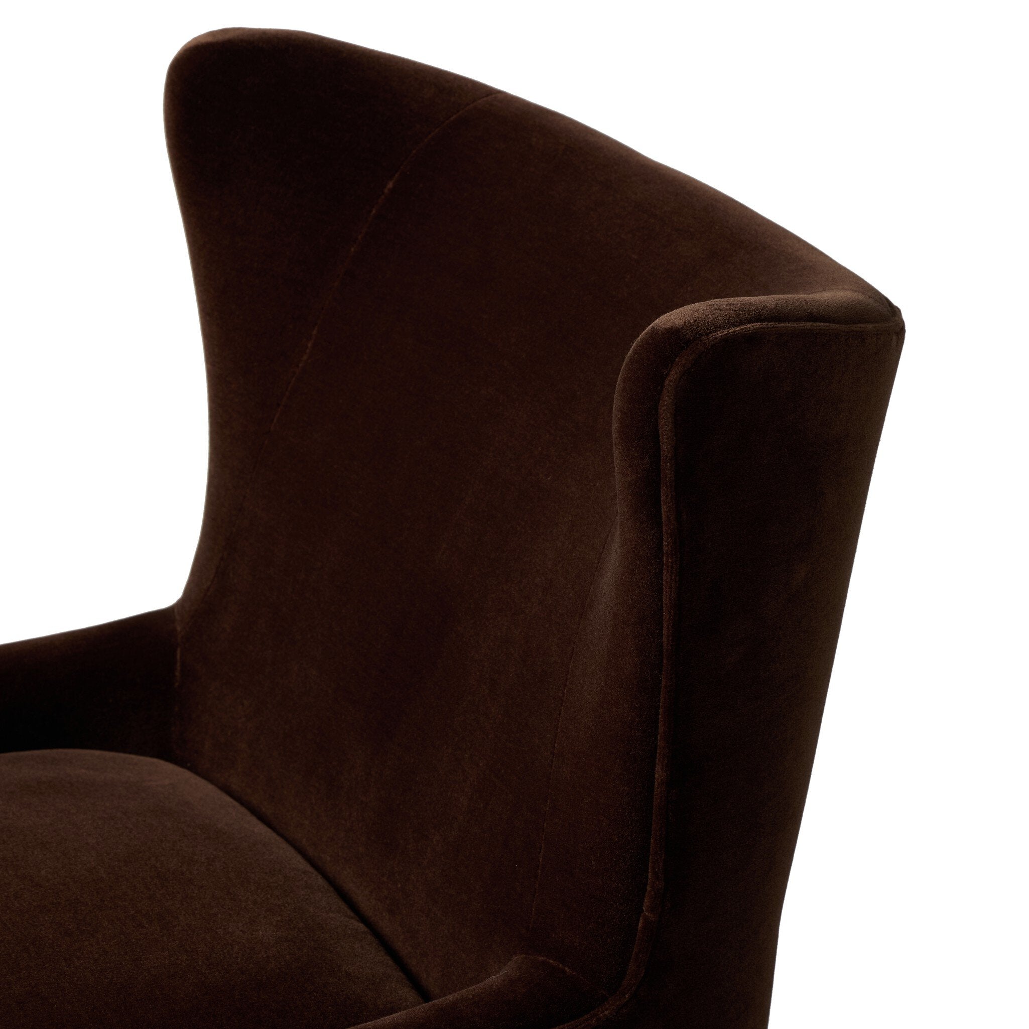 Four Hands Marlow Wing Chair — Monte Chocolate-Almond