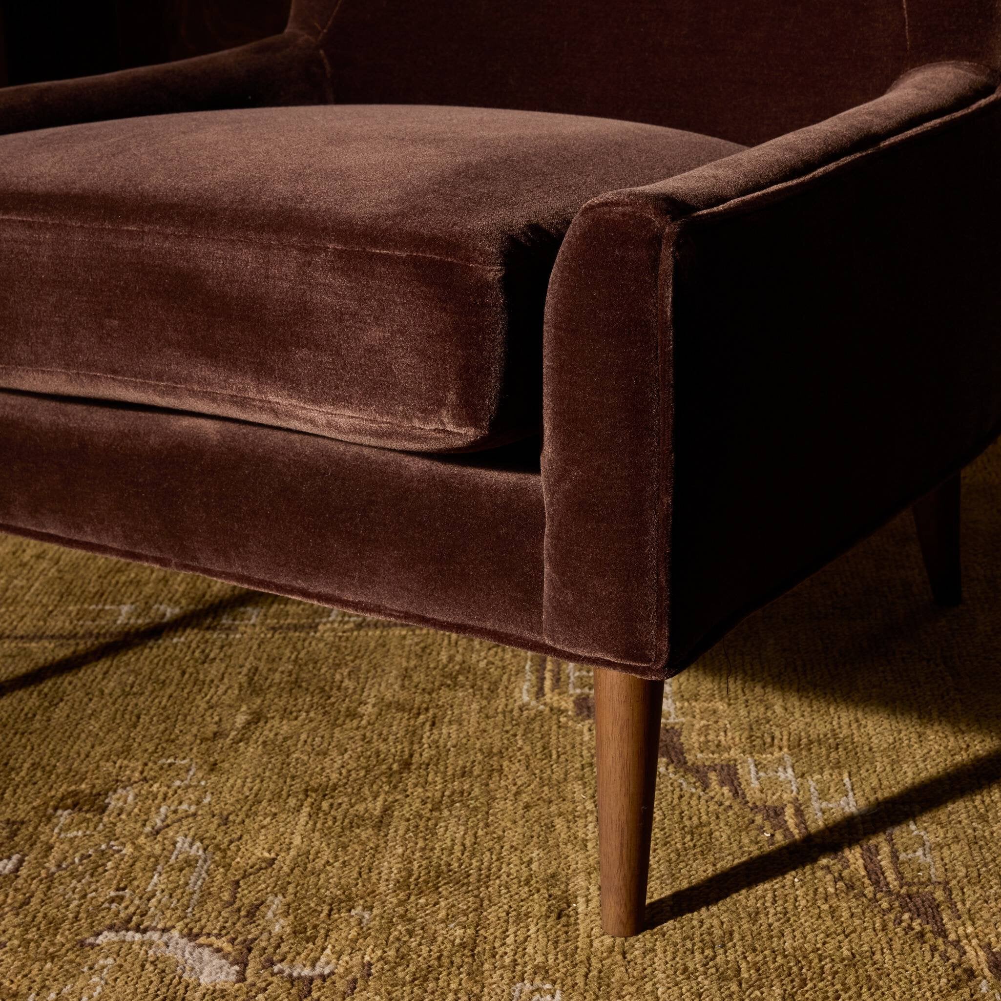 Four Hands Marlow Wing Chair — Monte Chocolate-Almond