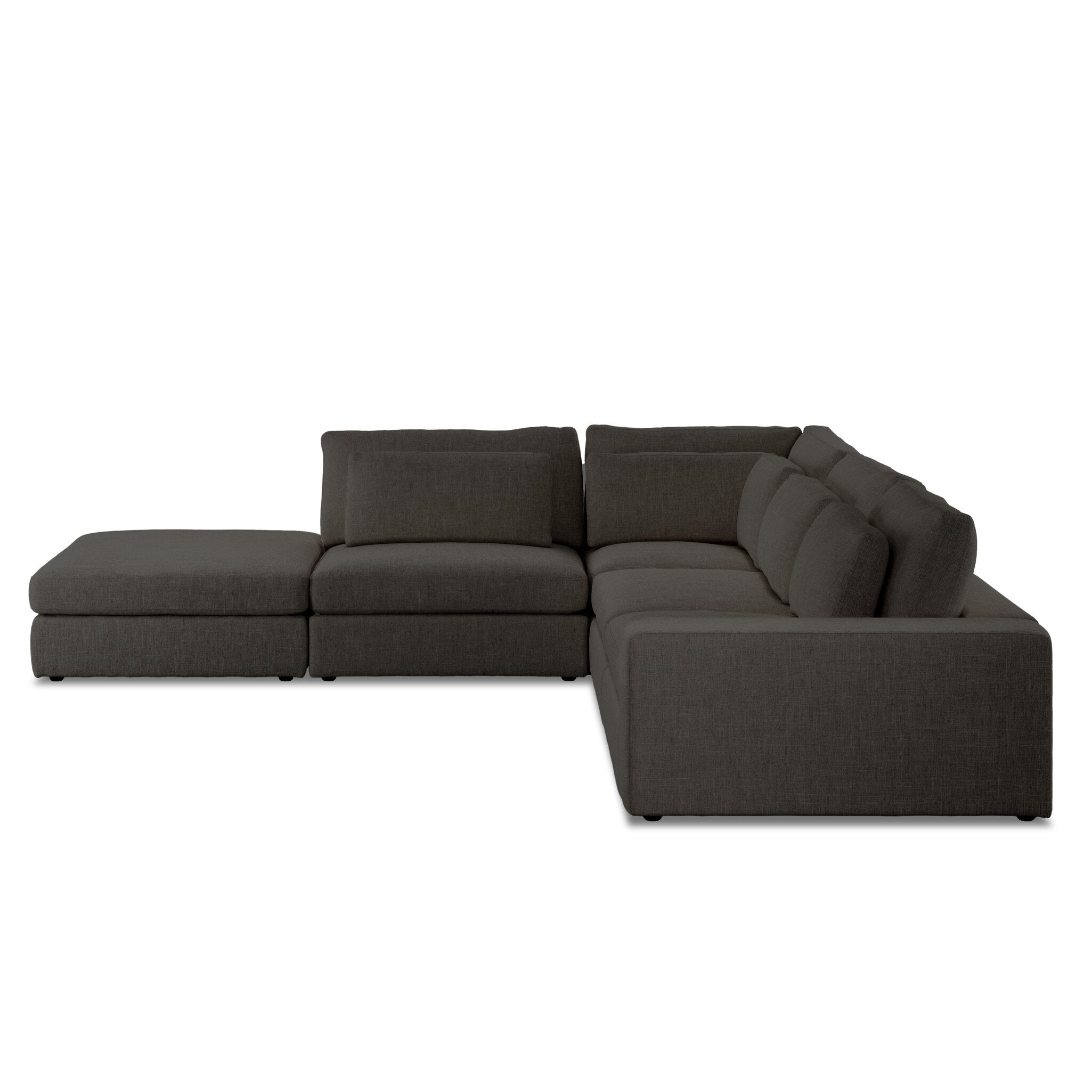 Four Hands Bloor 4-Piece Sectional W/ Ottoman — Landale Charcoal