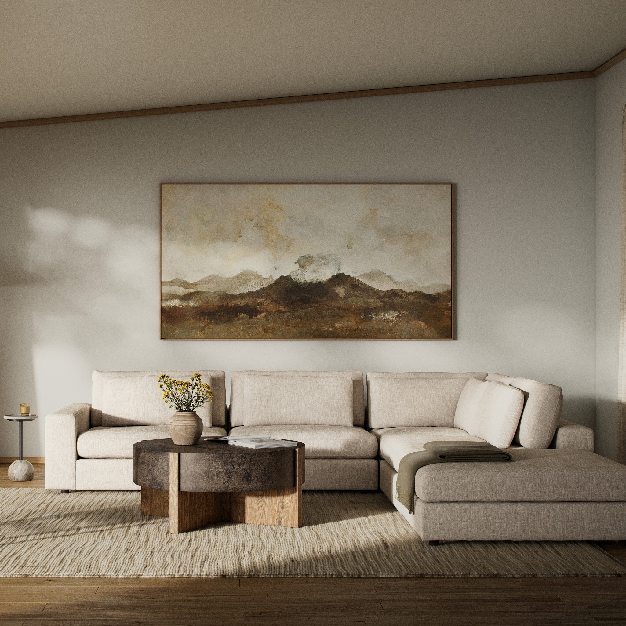 Four Hands Bloor 4-Piece Sectional W/ Ottoman — Essence Natural