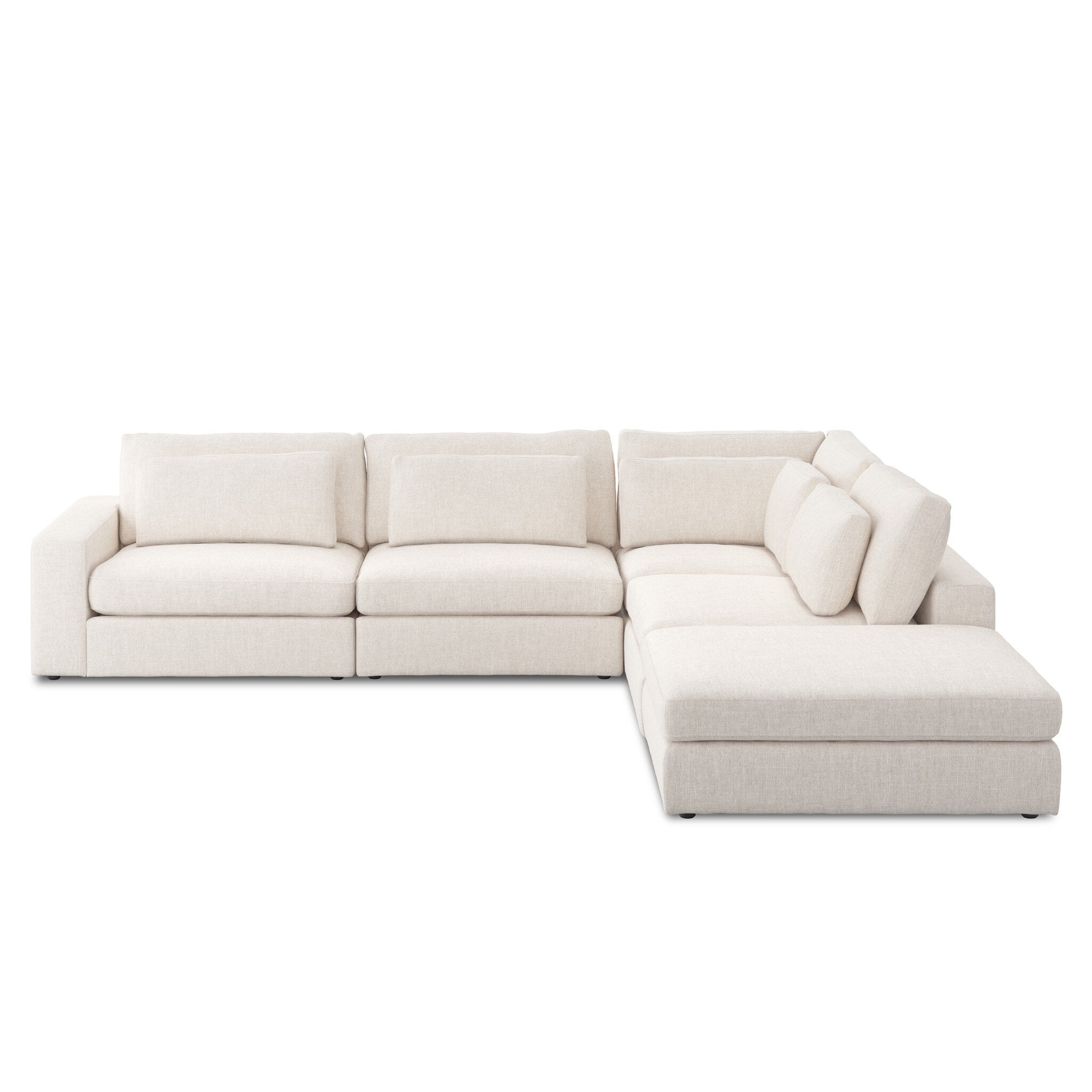 Four Hands Bloor 4-Piece Sectional W/ Ottoman — Essence Natural