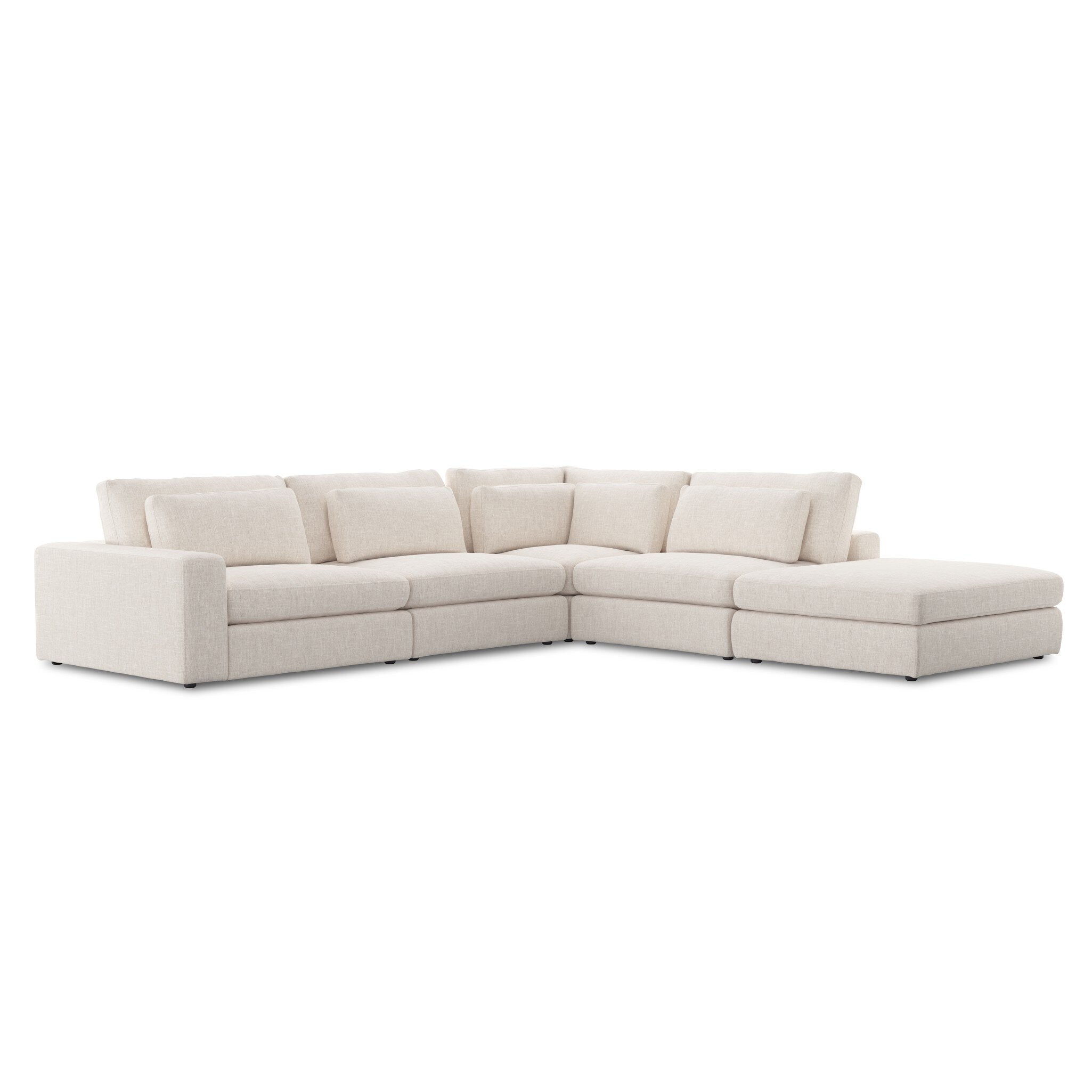 Four Hands Bloor 4-Piece Sectional W/ Ottoman — Essence Natural