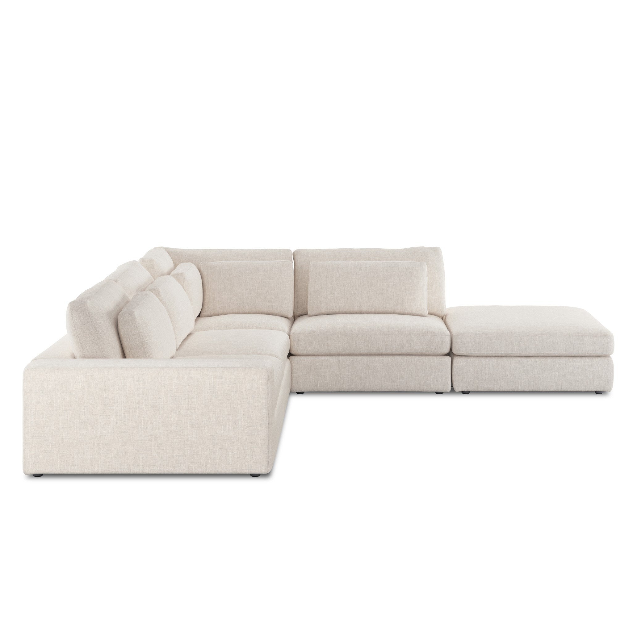 Four Hands Bloor 4-Piece Sectional W/ Ottoman — Essence Natural
