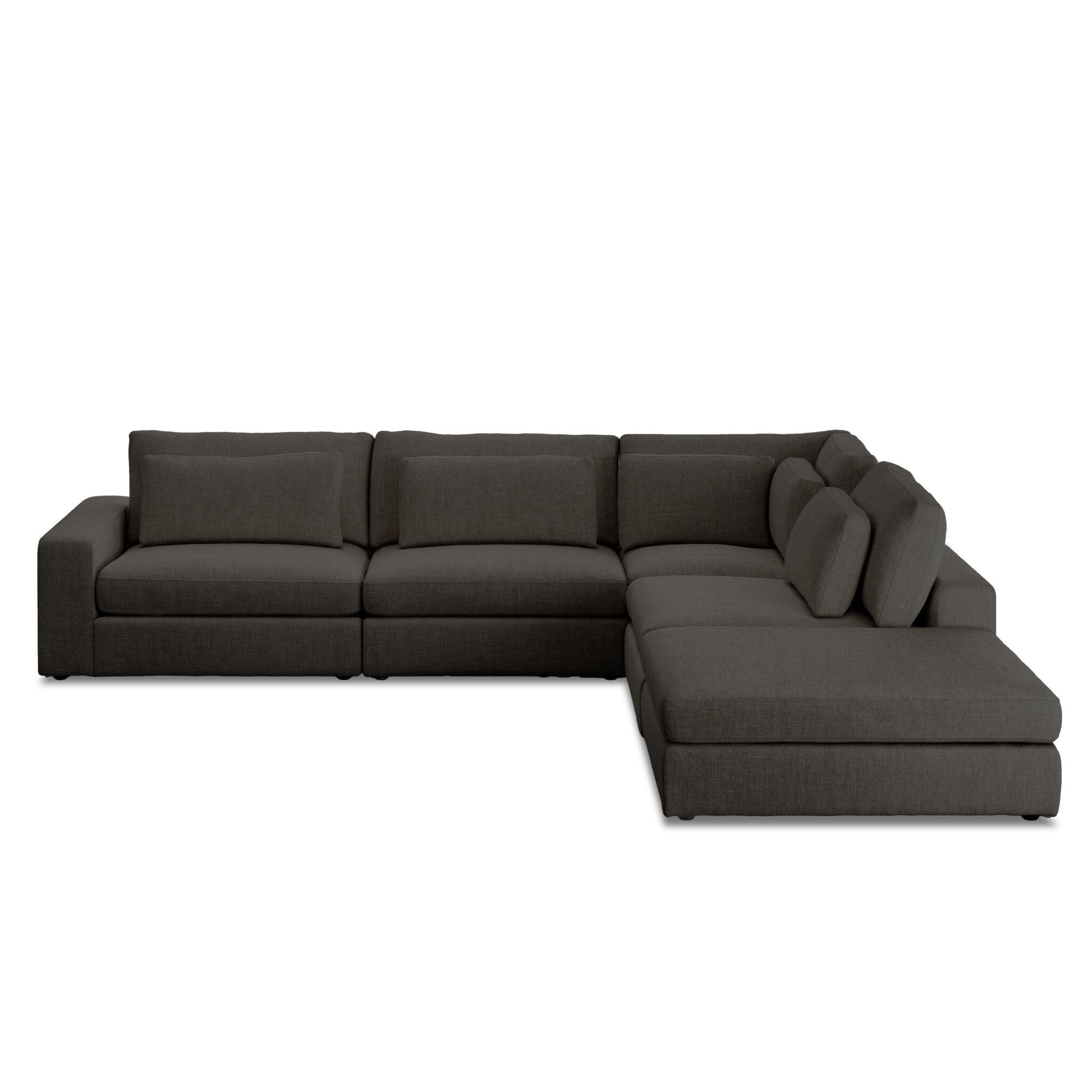 Four Hands Bloor 4-Piece Sectional W/ Ottoman — Landale Charcoal